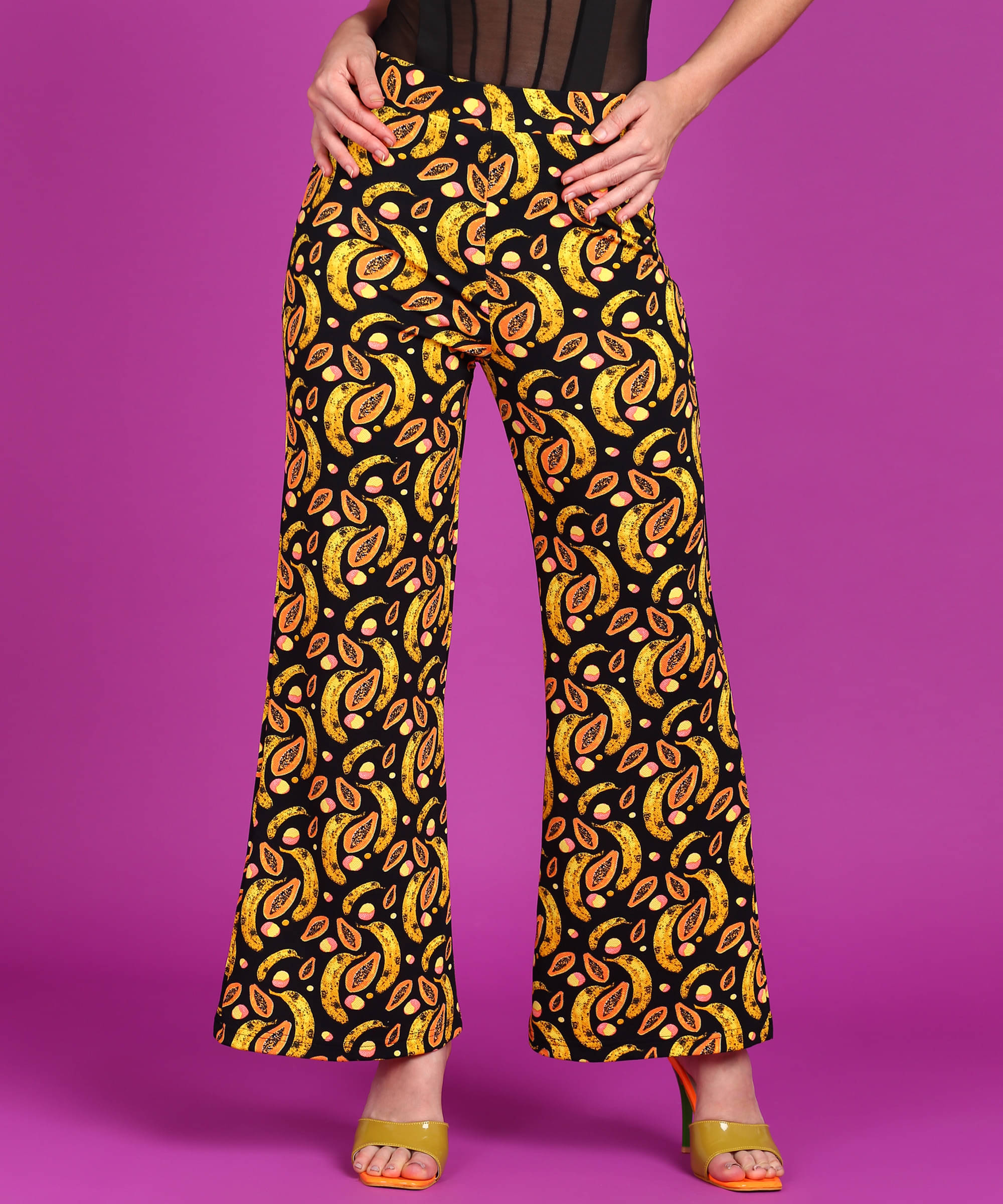     			POPWINGS Multi Color Polyester Regular Women's Casual Pants ( Pack of 1 )