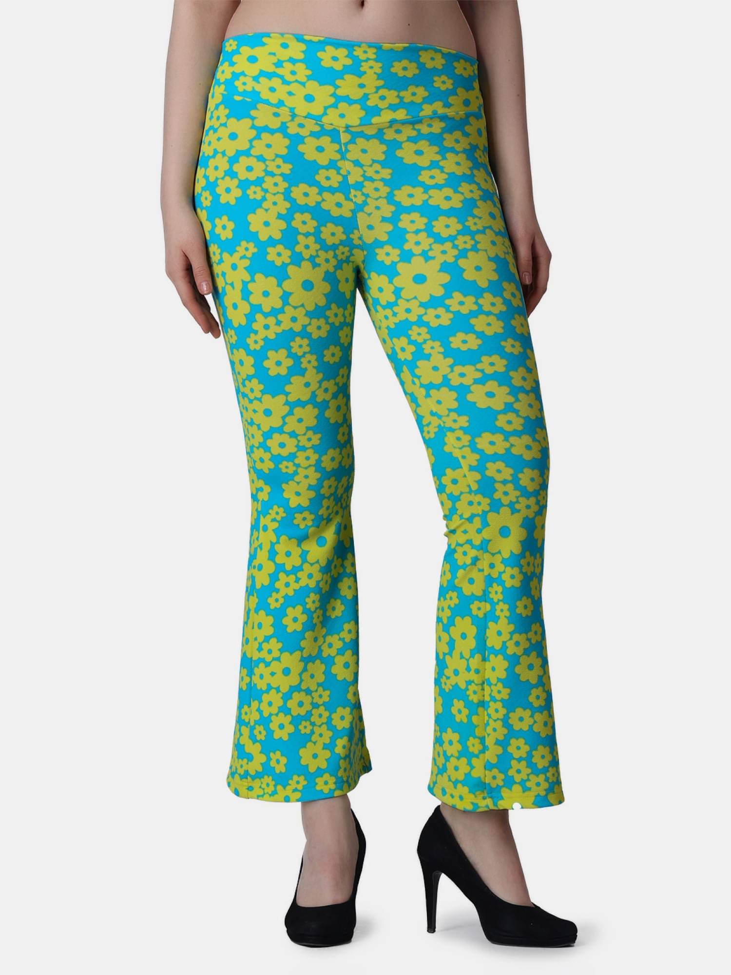     			POPWINGS Multicolor Polyester Regular Women's Casual Pants ( Pack of 1 )