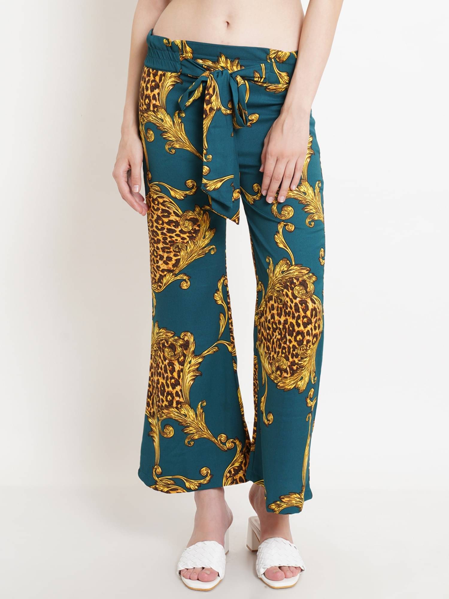     			POPWINGS Multicolor Viscose Loose Women's Casual Pants ( Pack of 1 )