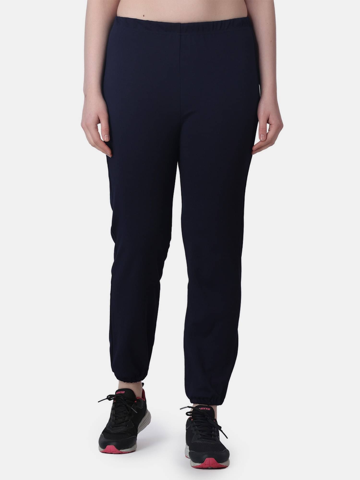     			POPWINGS Navy Blue Polyester Loose Women's Joggers ( Pack of 1 )