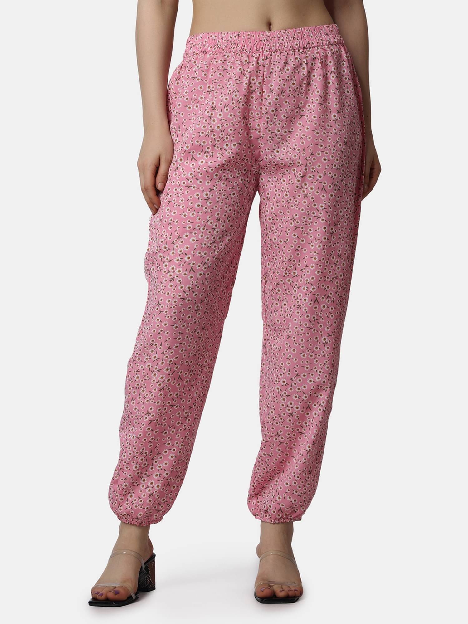     			POPWINGS Pink Polyester Loose Women's Joggers ( Pack of 1 )