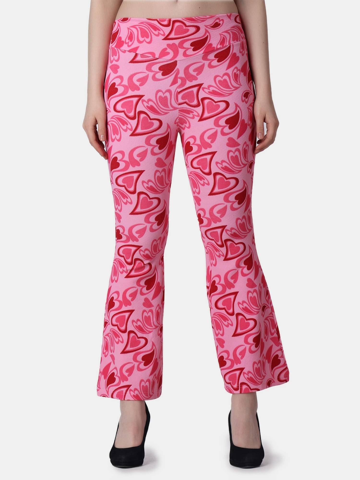     			POPWINGS Pink Polyester Regular Women's Casual Pants ( Pack of 1 )