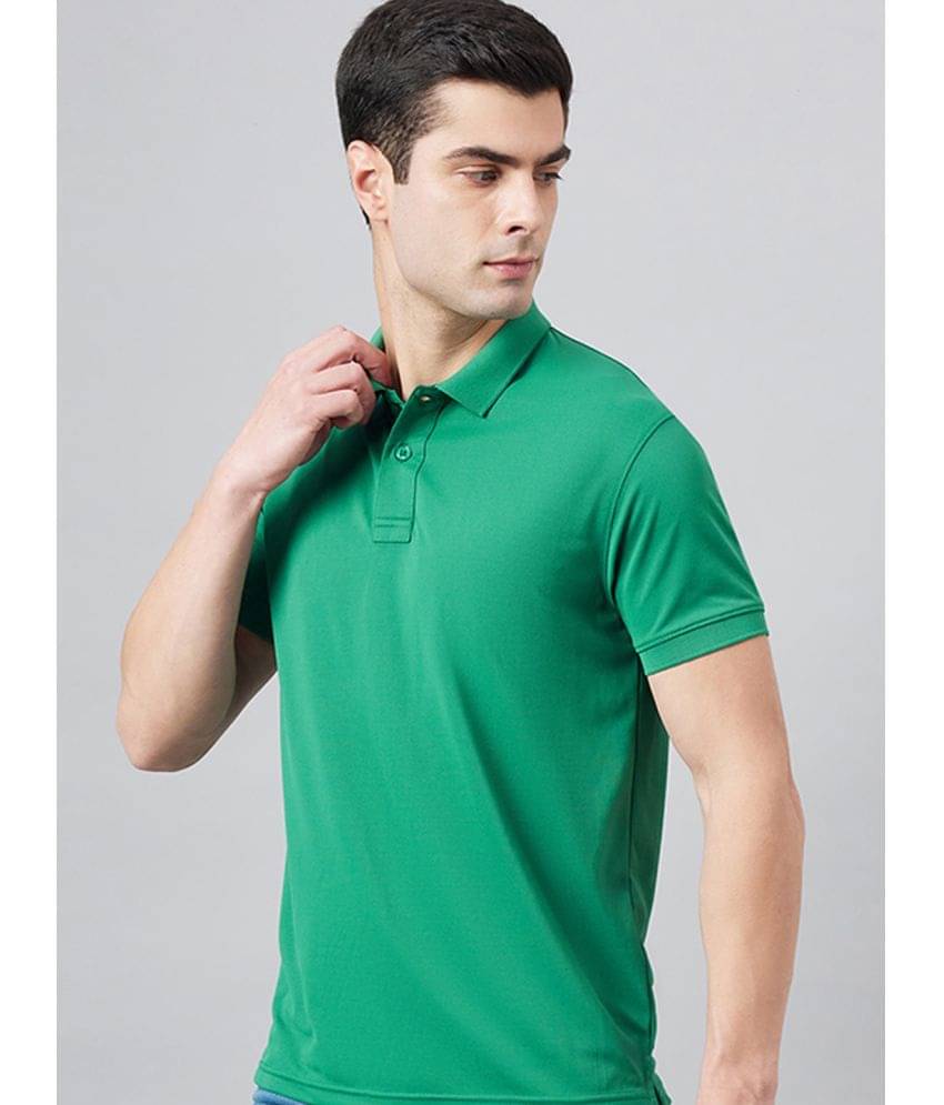     			98 Degree North Pack of 1 Polyester Regular Fit Solid Half Sleeves Men's Polo T Shirt ( Green )