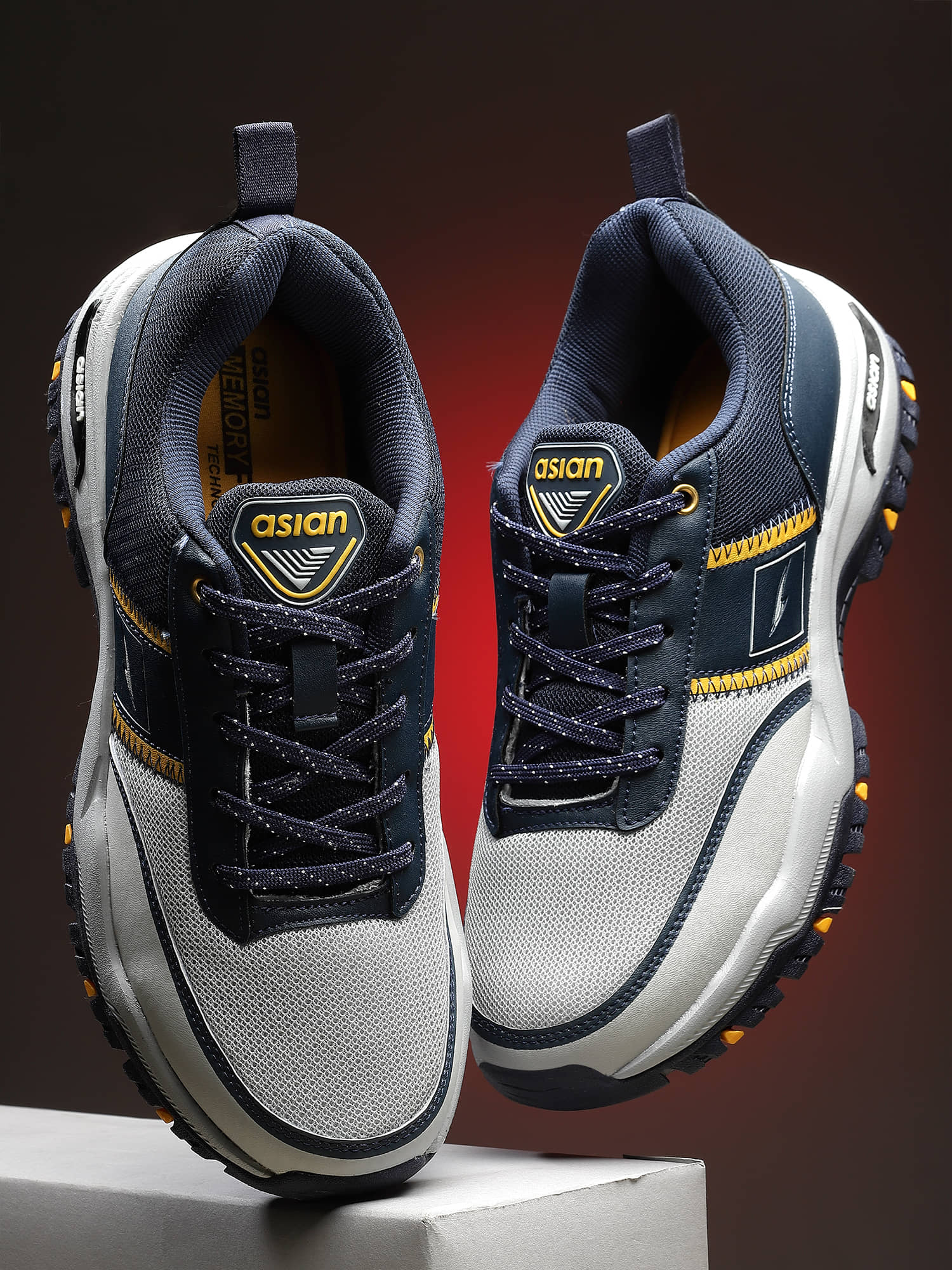 ASIAN EVEREST-02 Navy Men's Sports Running Shoes