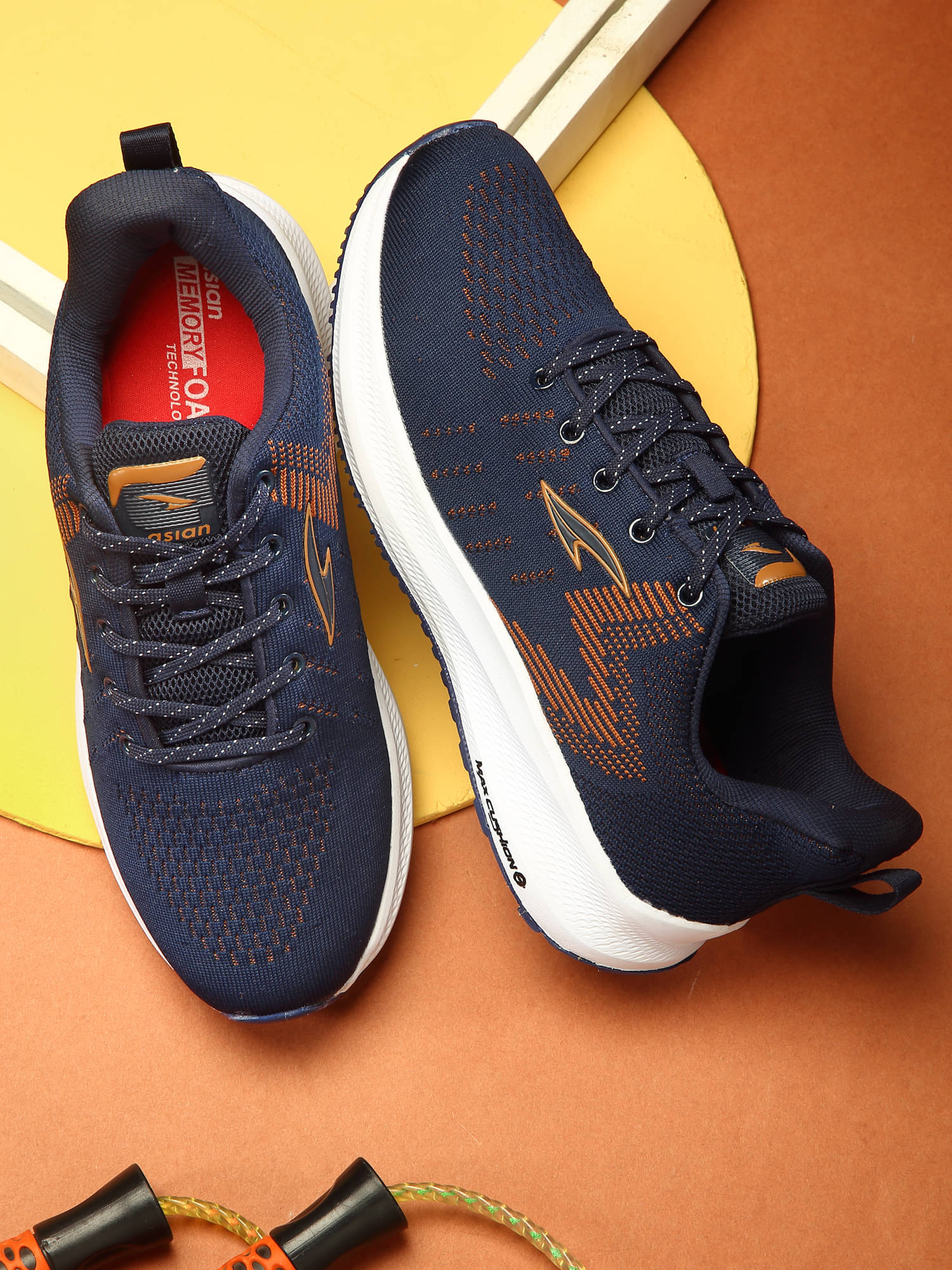     			ASIAN FORTUNER-11 Navy Men's Sports Running Shoes
