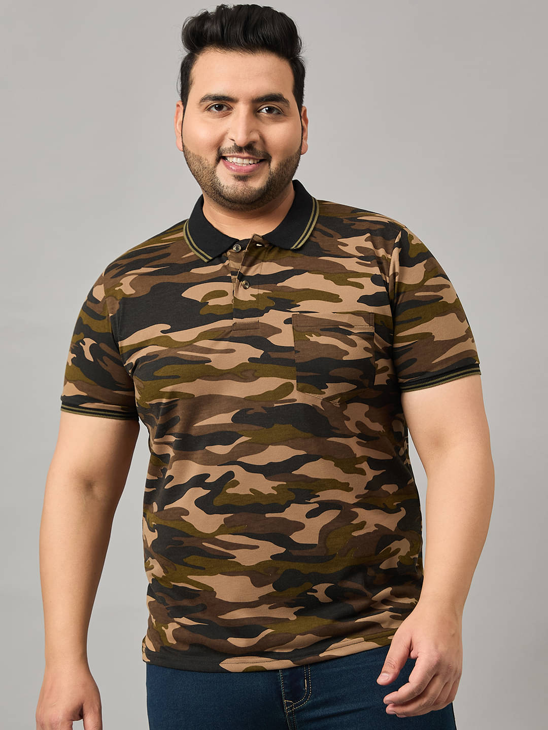 AUSTIVO Pack of 1 Cotton Blend Regular Fit Colorblock Half Sleeves Men's Polo T Shirt ( Multicolor )     			AUSTIVO Pack of 1 Cotton Blend Regular Fit Colorblock Half Sleeves Men's Polo T Shirt ( Multicolor )