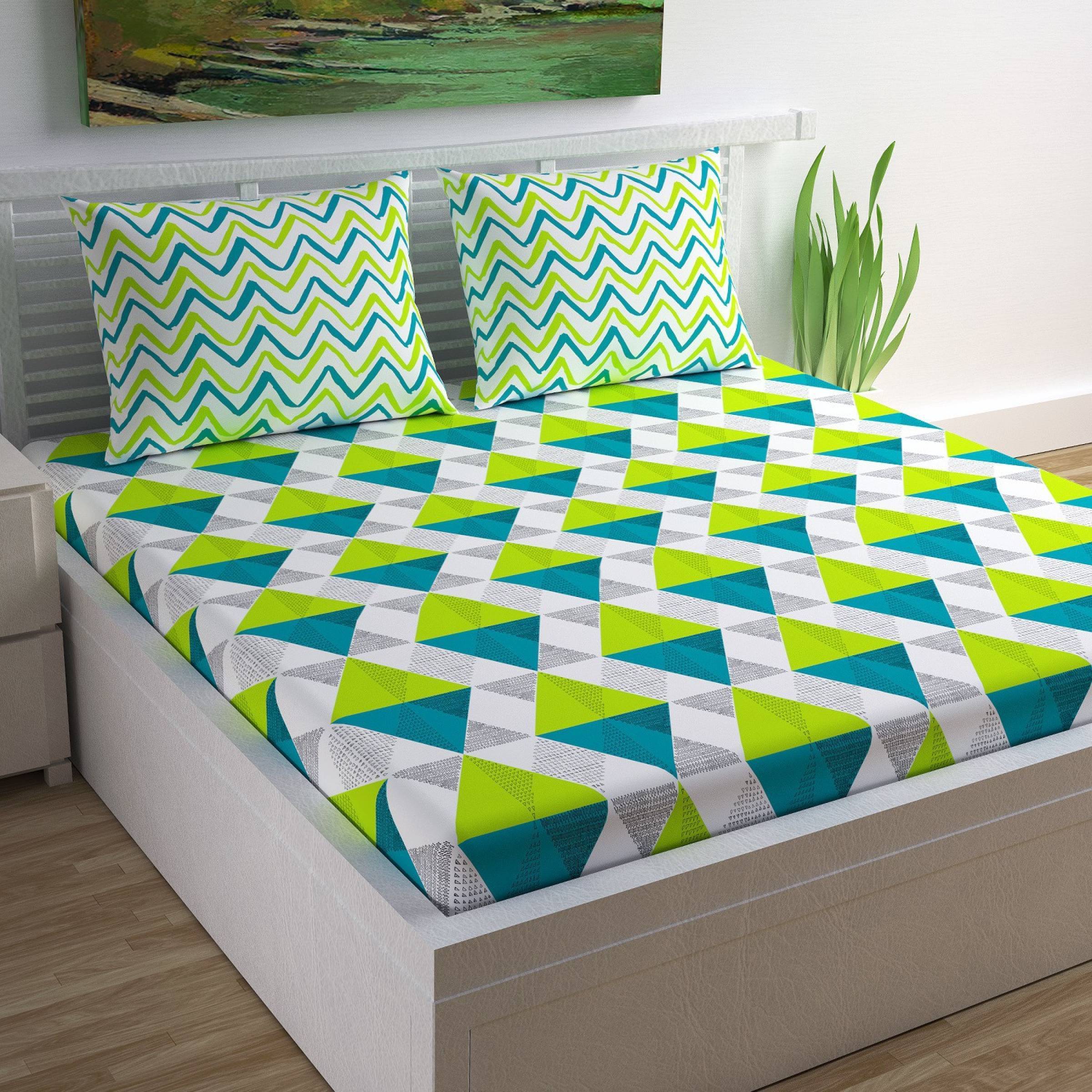 CLOTHOLOGY Cotton 1 Double Bedsheet with 2 Pillow Covers ( White ) CLOTHOLOGY Cotton 1 Double Bedsheet with 2 Pillow Covers ( White )