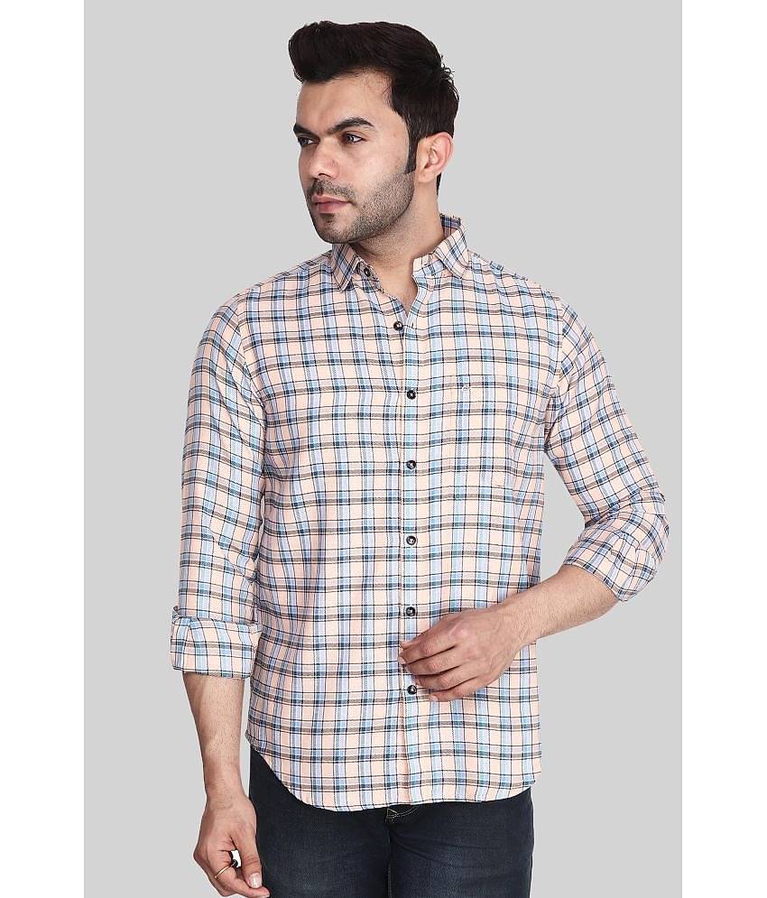 Comey 100% Cotton Slim Fit Checks Full Sleeves Men's Casual Shirt - Blue ( Pack of 1 )
