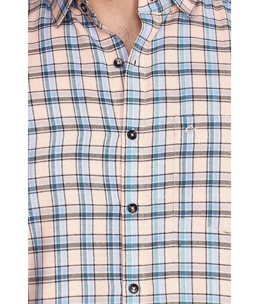 Comey 100% Cotton Slim Fit Checks Full Sleeves Men's Casual Shirt - Blue ( Pack of 1 )
