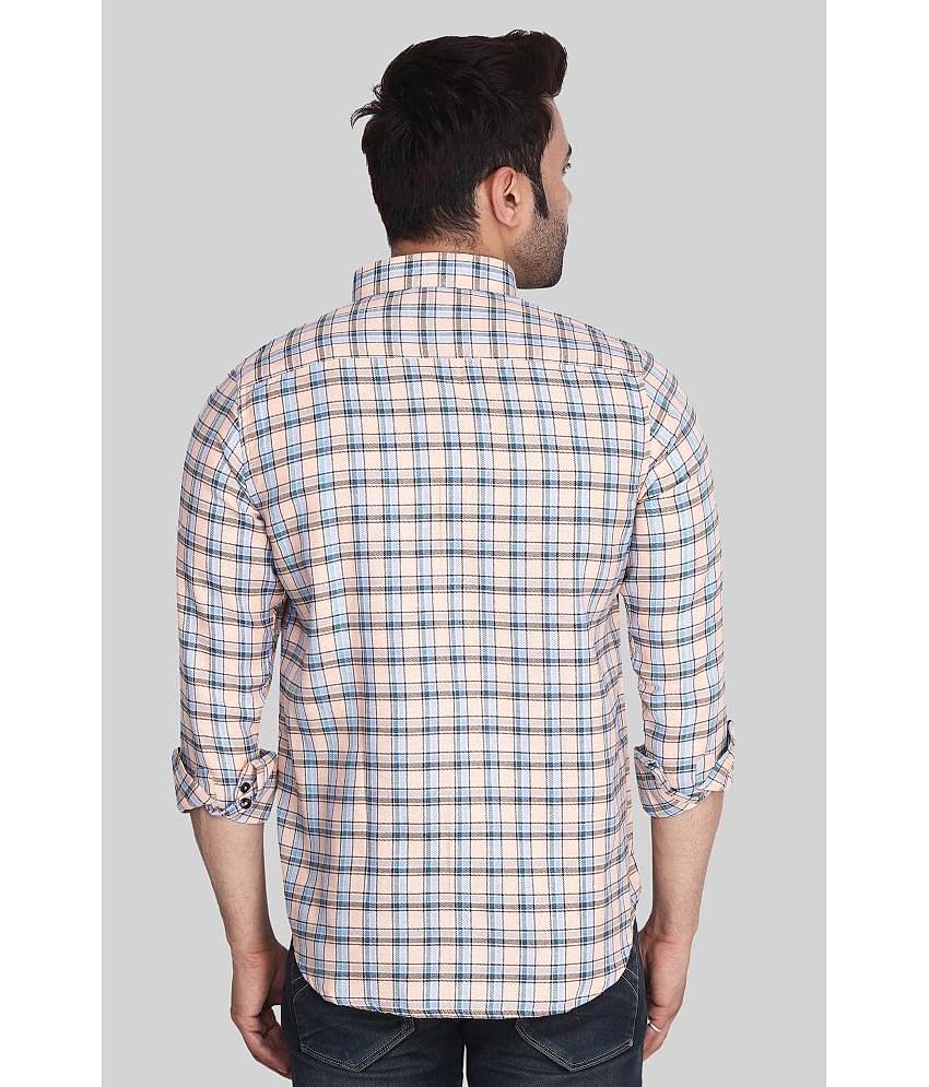 Comey 100% Cotton Slim Fit Checks Full Sleeves Men's Casual Shirt - Blue ( Pack of 1 )