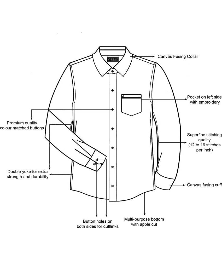 Comey 100% Cotton Slim Fit Checks Full Sleeves Men's Casual Shirt - Blue ( Pack of 1 )