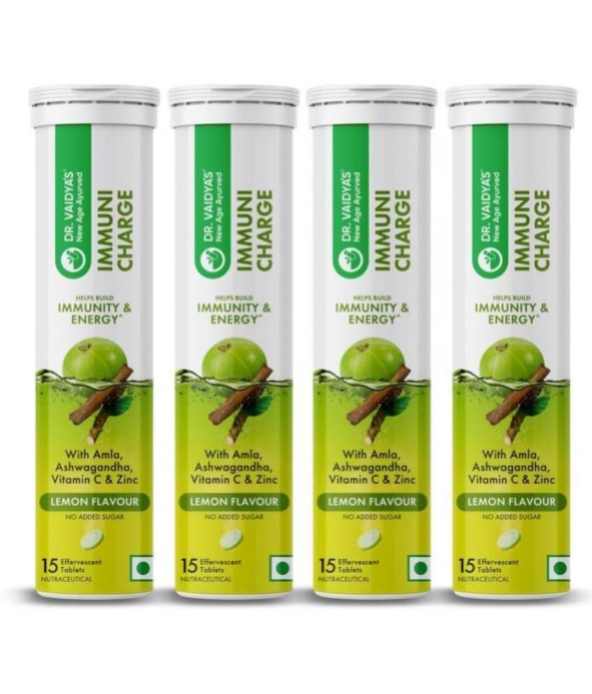     			Dr. Vaidya's Immuni Charge Effervescent Lemon Flavour 15 No.s (Pack of 4)