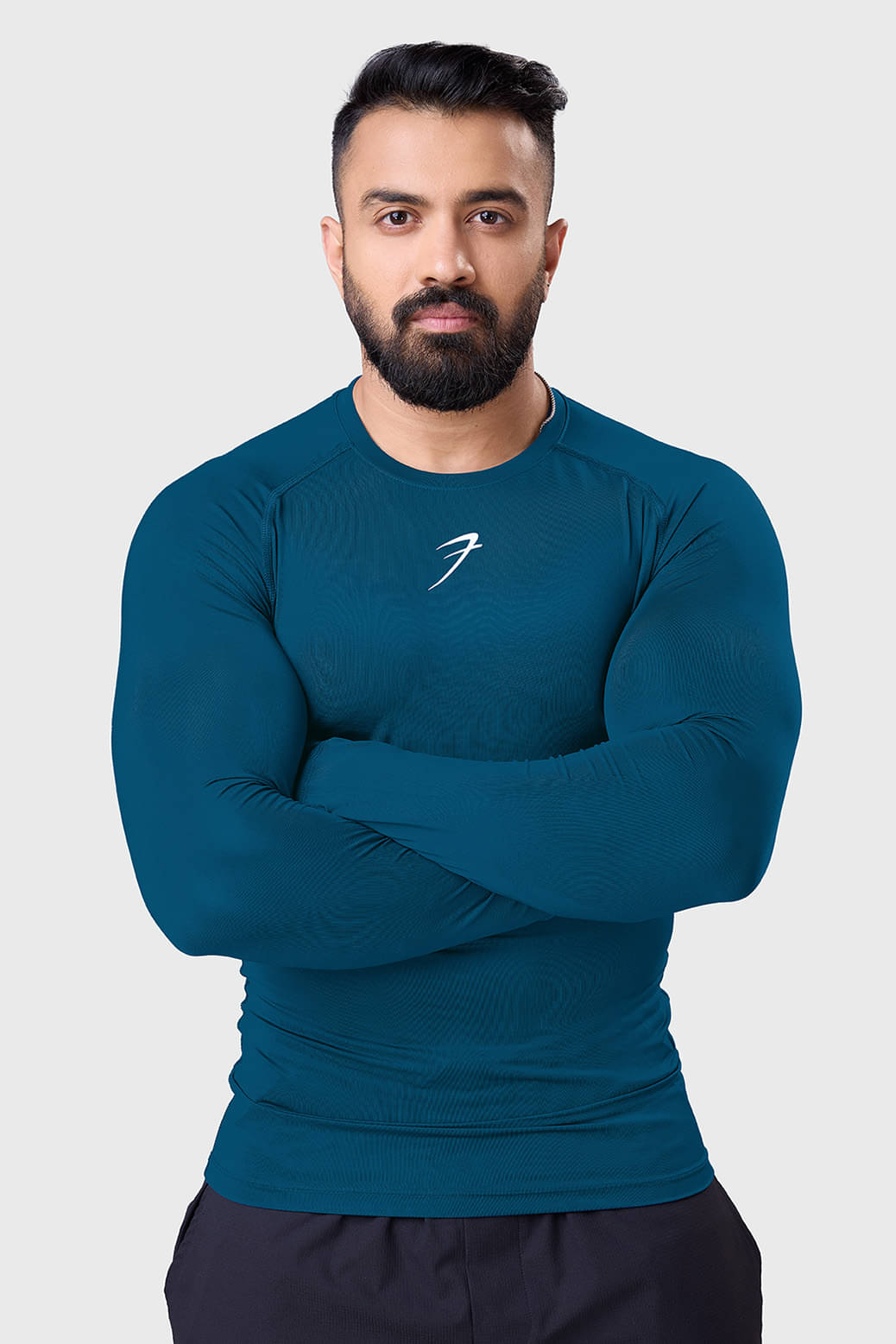Fuaark Teal Polyester Slim Fit Men's Compression T-Shirt ( Pack of 1 ) Fuaark Teal Polyester Slim Fit Men's Compression T-Shirt ( Pack of 1 )