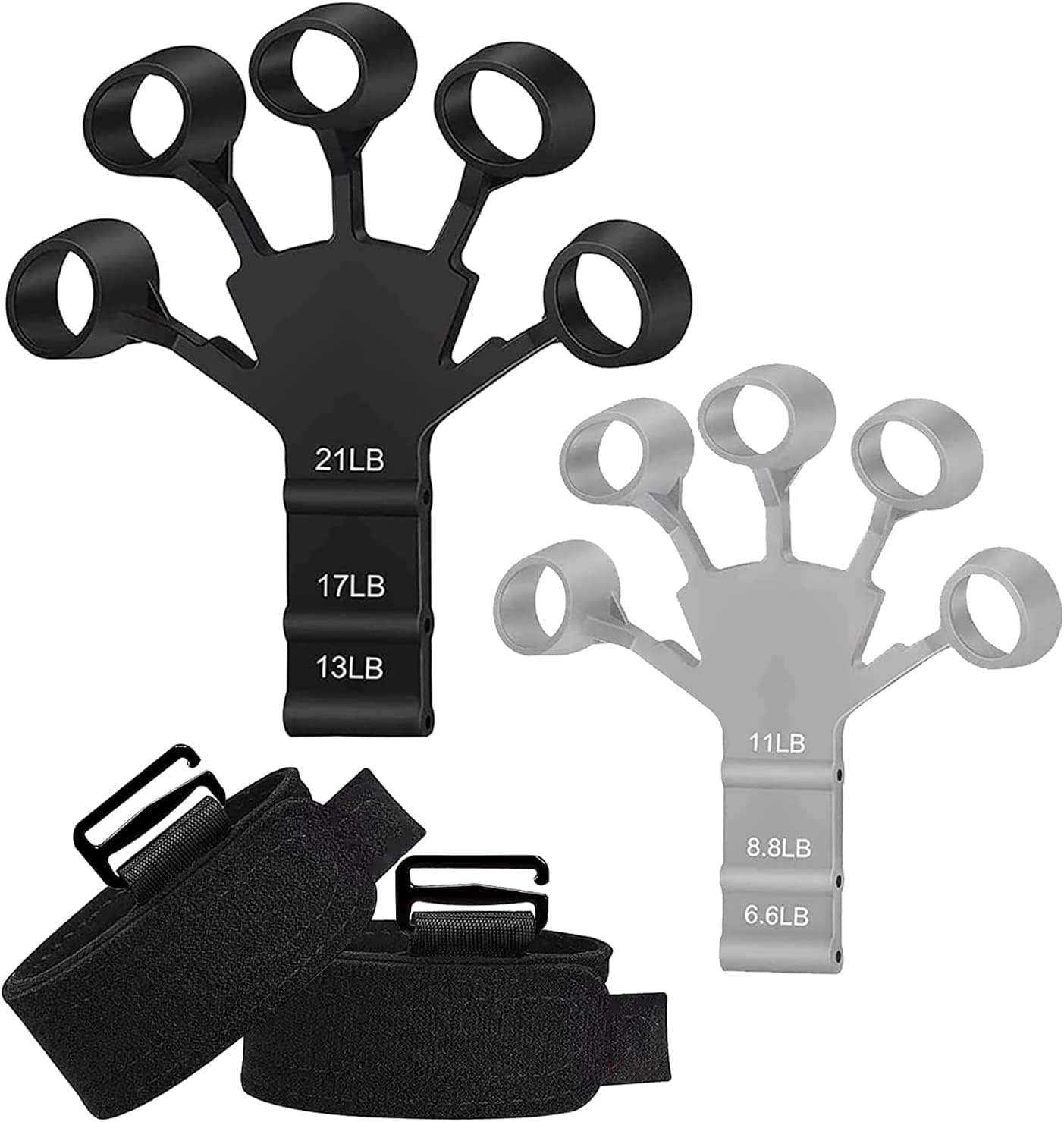     			HORSE FIT  New Finger Gripper Strengthener - Adjustable Finger Exerciser and Finger Stretcher - Grip Strength Trainer for Hand Therapy, Rock Climbing - Relieve Pain for Arthritis, Carpal Tunnel