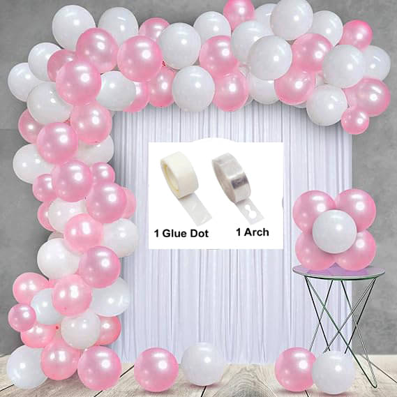 Kiran Enterprises 50 pcs Metallic Balloon + 1 Balloon Arch + 1 Balloon Glue Dot Birthday Balloon Decoration Kiran Enterprises 50 pcs Metallic Balloon + 1 Balloon Arch + 1 Balloon Glue Dot Birthday Balloon Decoration