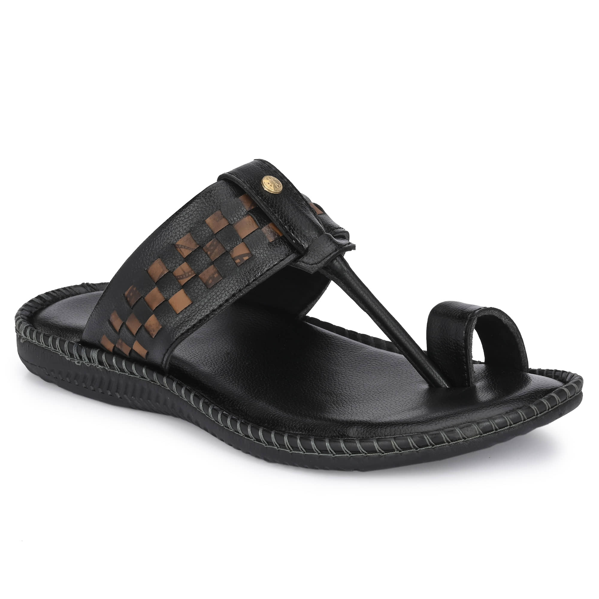 Leeport Black Men's Kolhapuris - Ethnic Shoes | Buy online on ZillyBuy