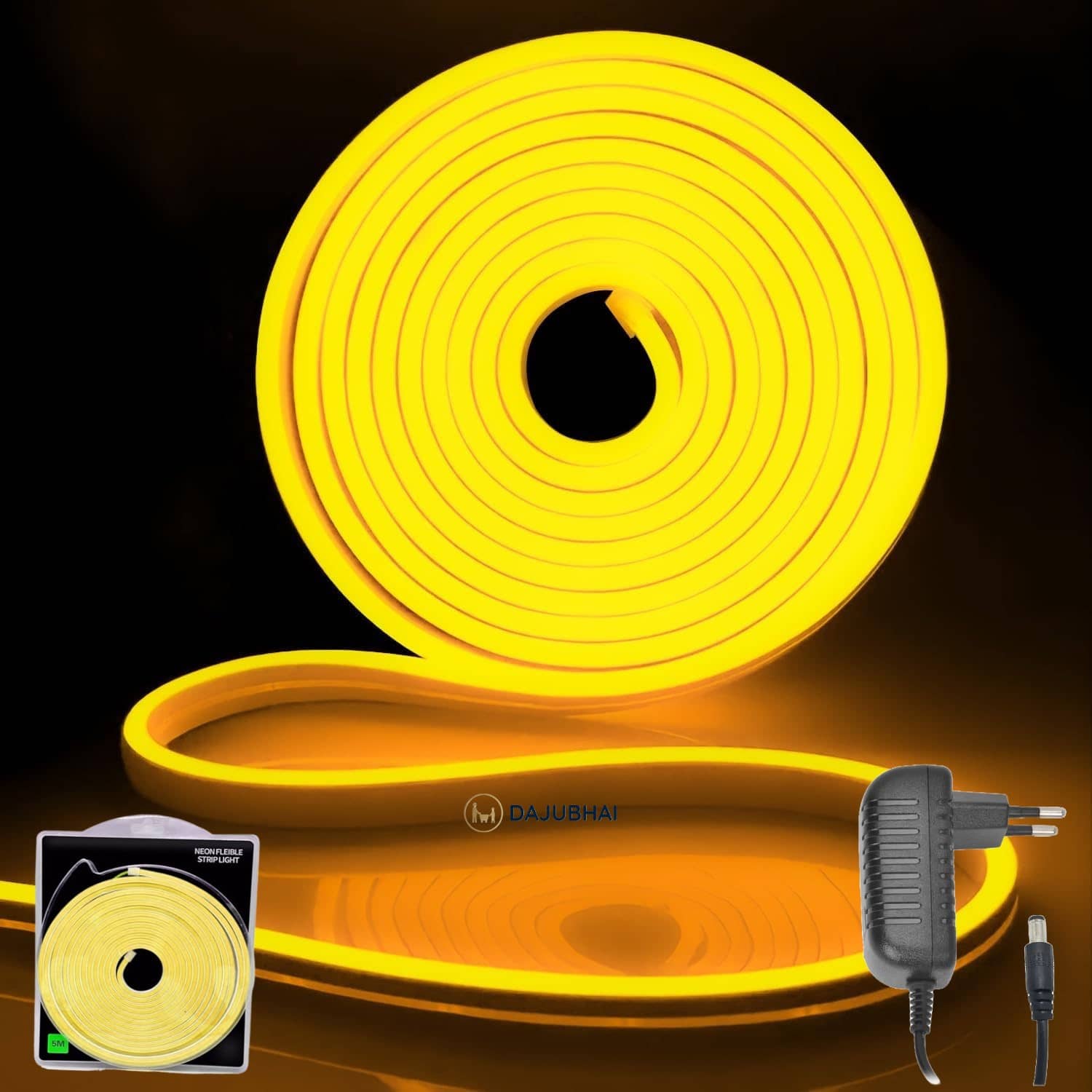 DAJUBHAI Yellow 5Mtr Neon Light ( Pack of 1 )