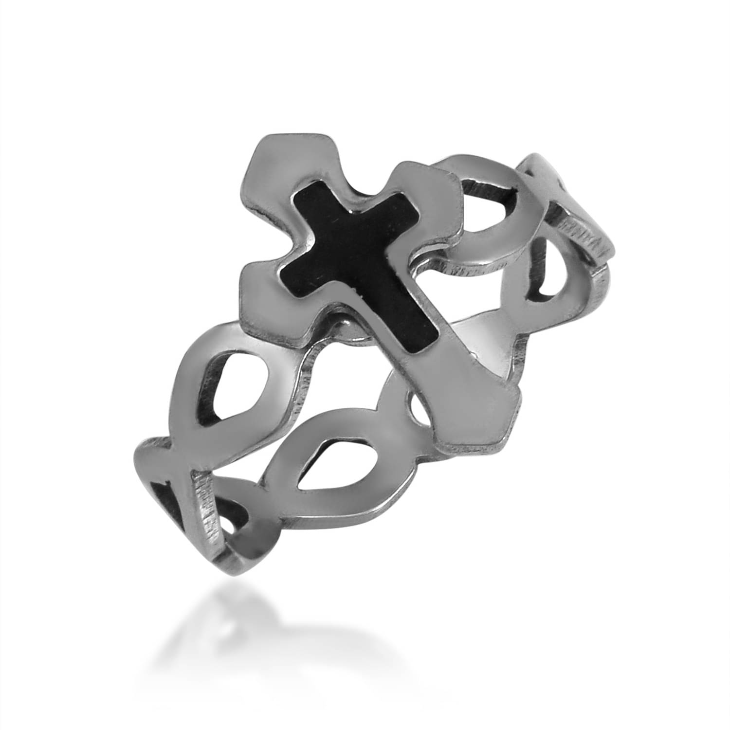 Memoir Silver Religious Ring ( Pack of 1 ) Memoir Silver Religious Ring ( Pack of 1 )