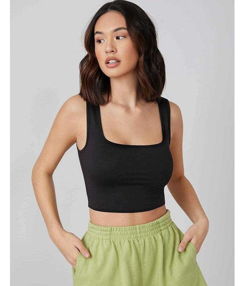 Selvia Women's Polyester Tank Top ( Black ) Selvia Women's Polyester Tank Top ( Black )