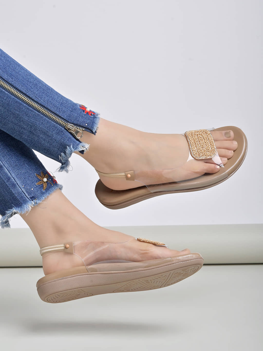 Shoetopia Beige Women's Flats