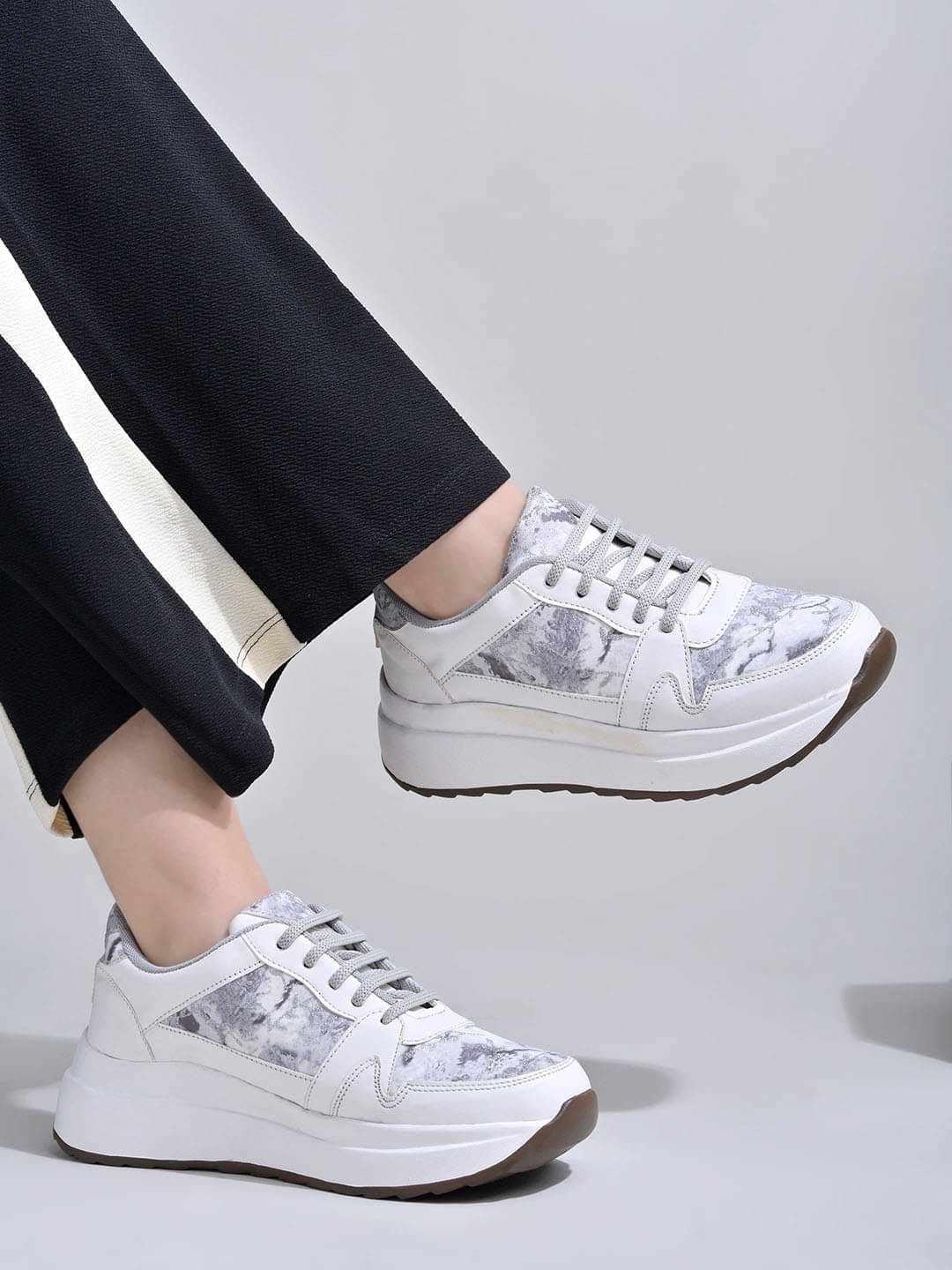     			Shoetopia Gray Women's Sneakers