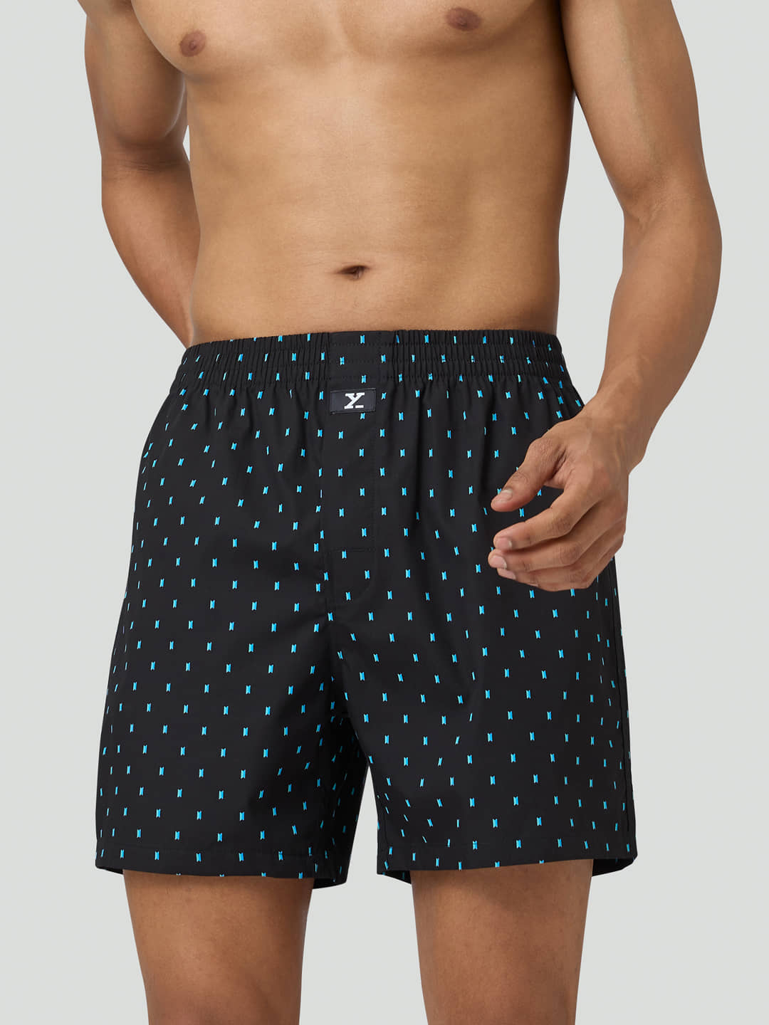 XYXX Pack of 1 Cotton Boxers For Men's ( Black )