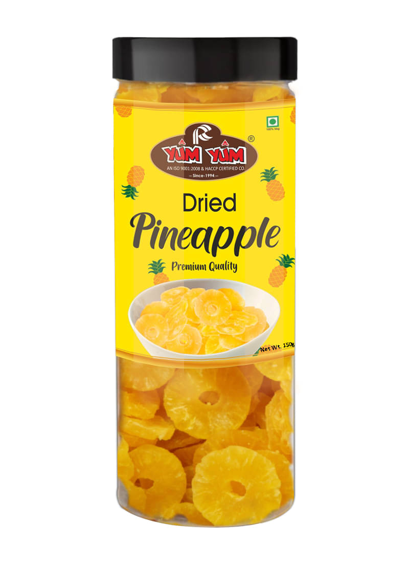     			YUM YUM Dehydrated Dried Pine Apple Slice 200g Jar