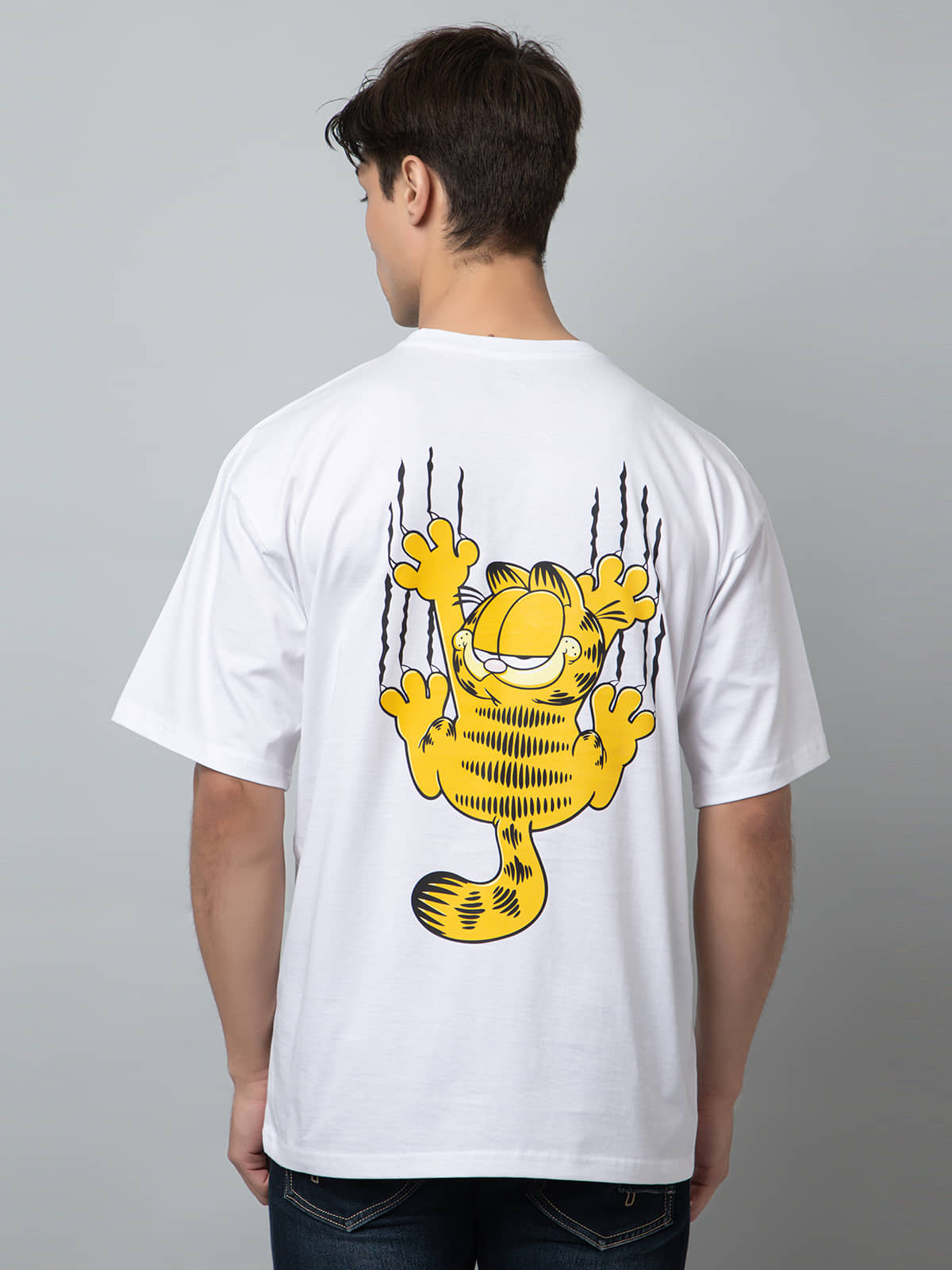 Zeffit Pack of 1 Cotton Oversized Fit Men's T-Shirt ( White )