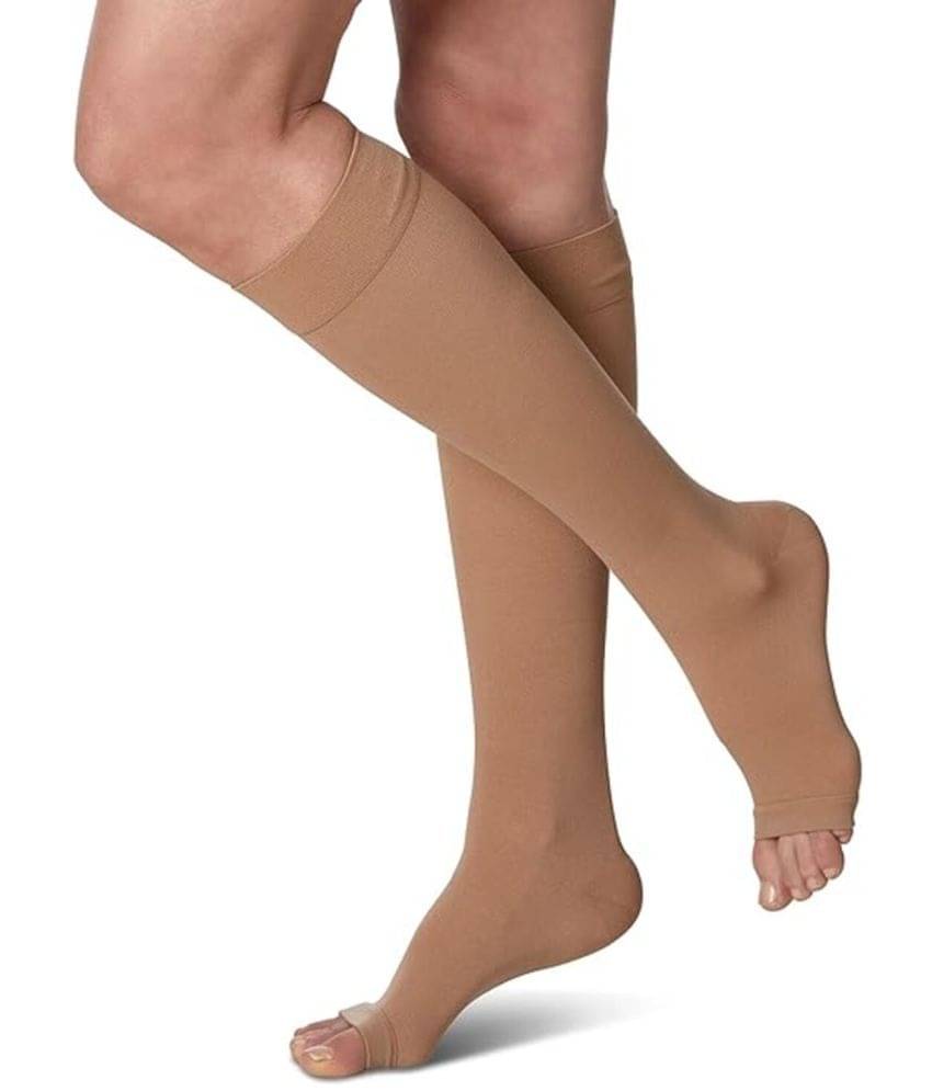Expertomind Compression Stockings for Women and Men | Class 2 Thigh Length Medical Socks for Varicose Vein and Leg Pain Relief, Pair of 1 (XXL, Beige) Expertomind Compression Stockings for Women and Men | Class 2 Thigh Length Medical Socks for Varicose Vein and Leg Pain Relief, Pair of 1 (XXL, Beige)