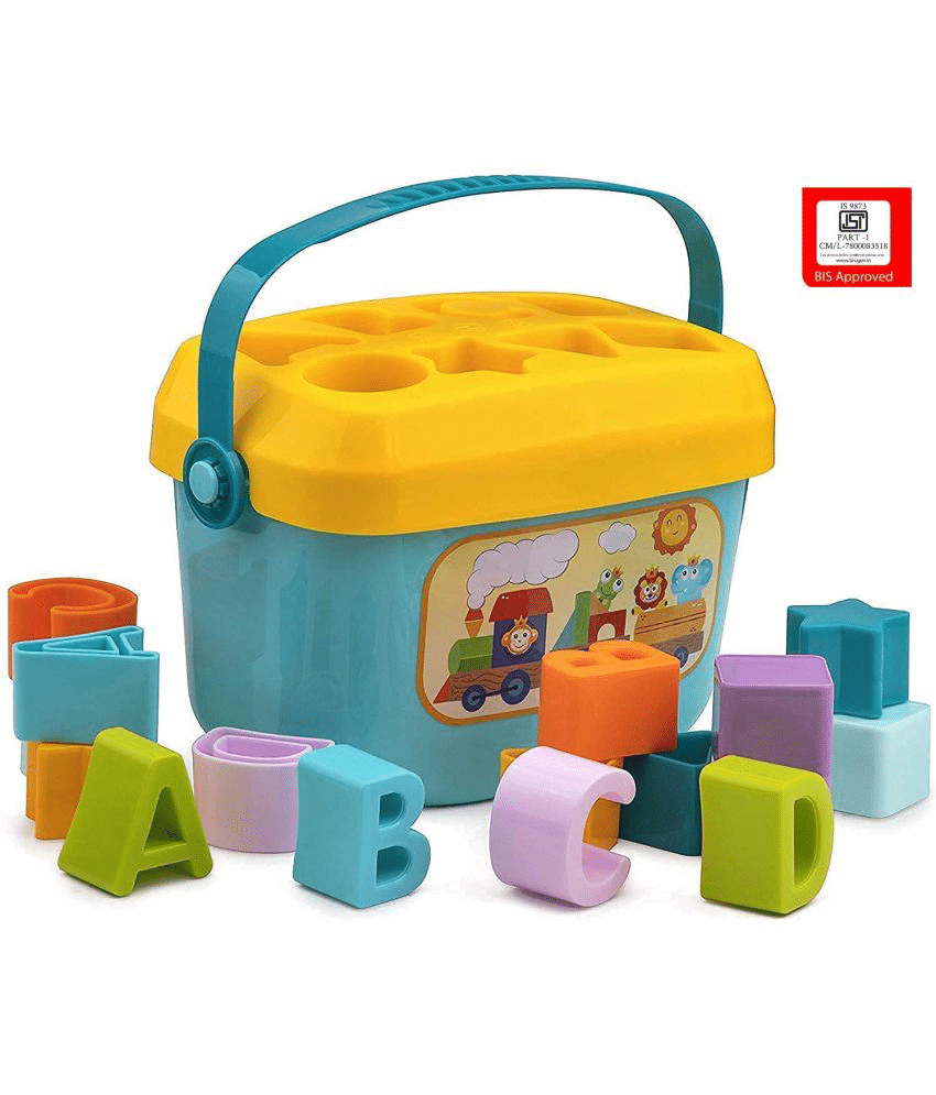     			First Sorting Blocks with Colourful Shapes and Alphabets Learning Toy Activity for Kids Educational
