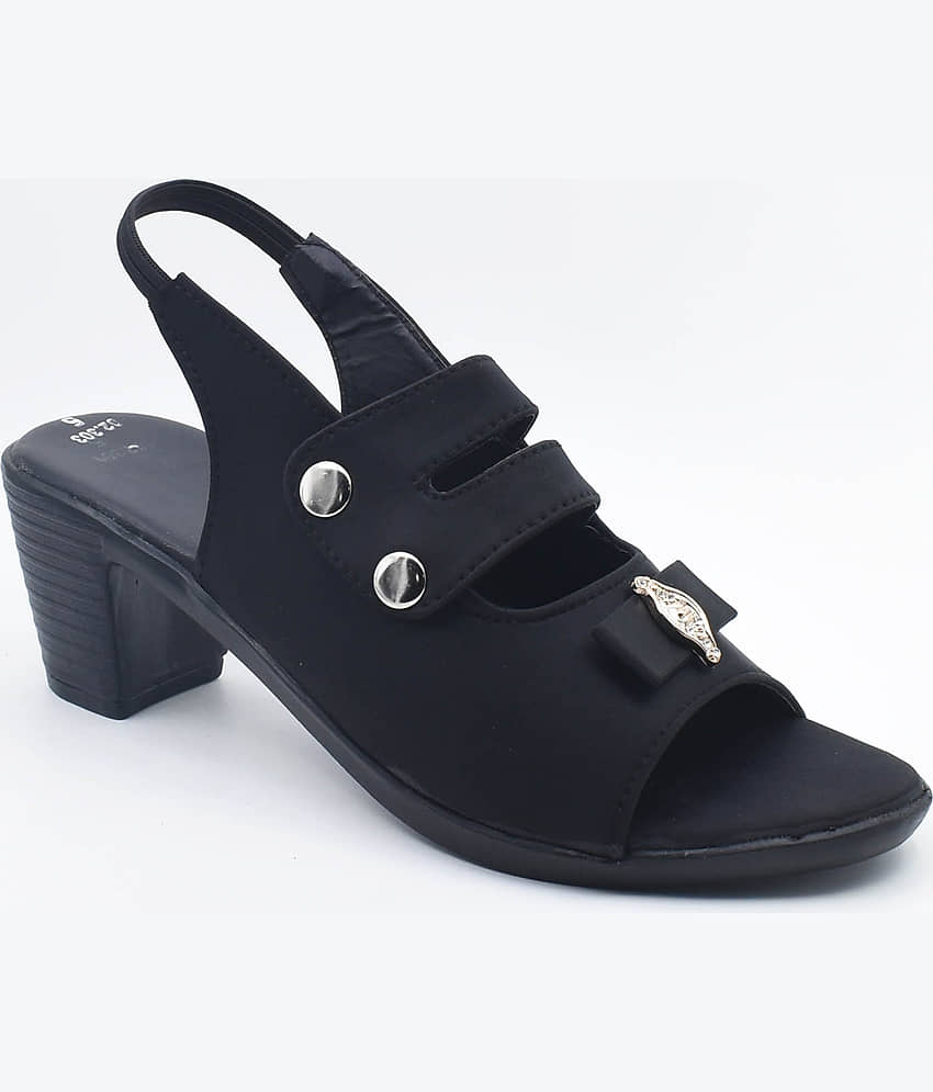 IndiForce Black Women's Sandal Heels - Heels | Buy online on ZillyBuy