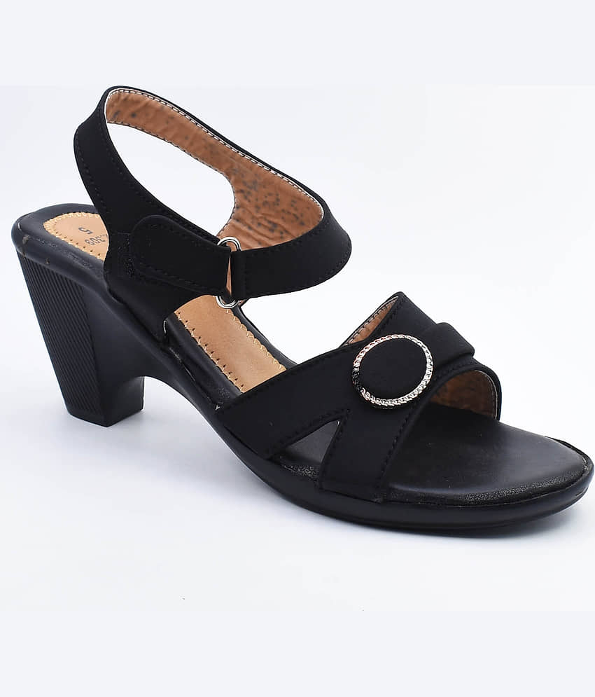 IndiForce Black Women's Sandal Heels - Heels | Buy online on ZillyBuy