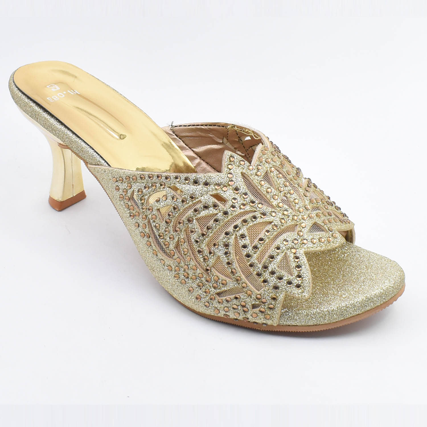 IndiForce Gold Women's Slip On Heels - Heels | Buy online on ZillyBuy