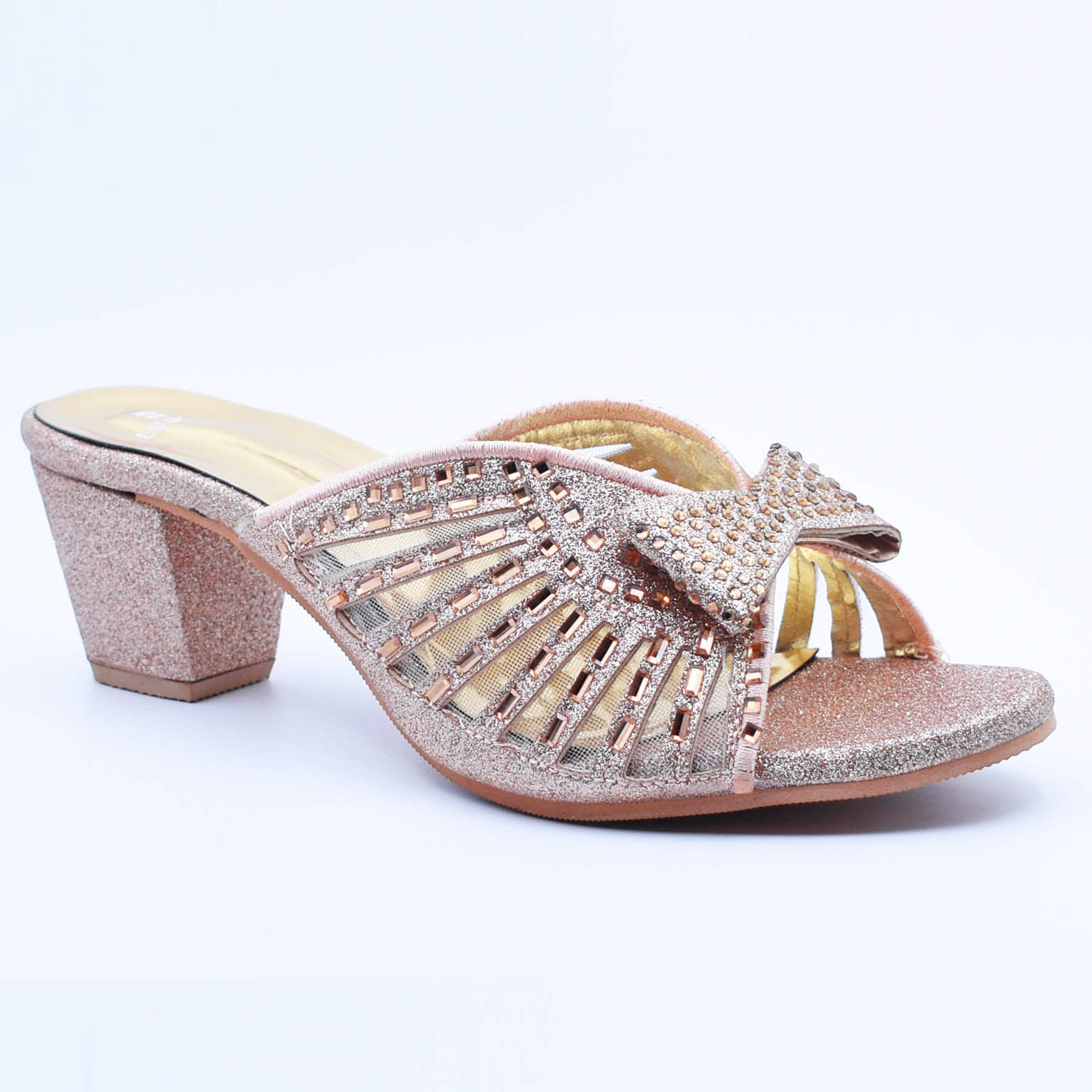 IndiForce Gold Women's Slip On Heels - Heels | Buy online on ZillyBuy
