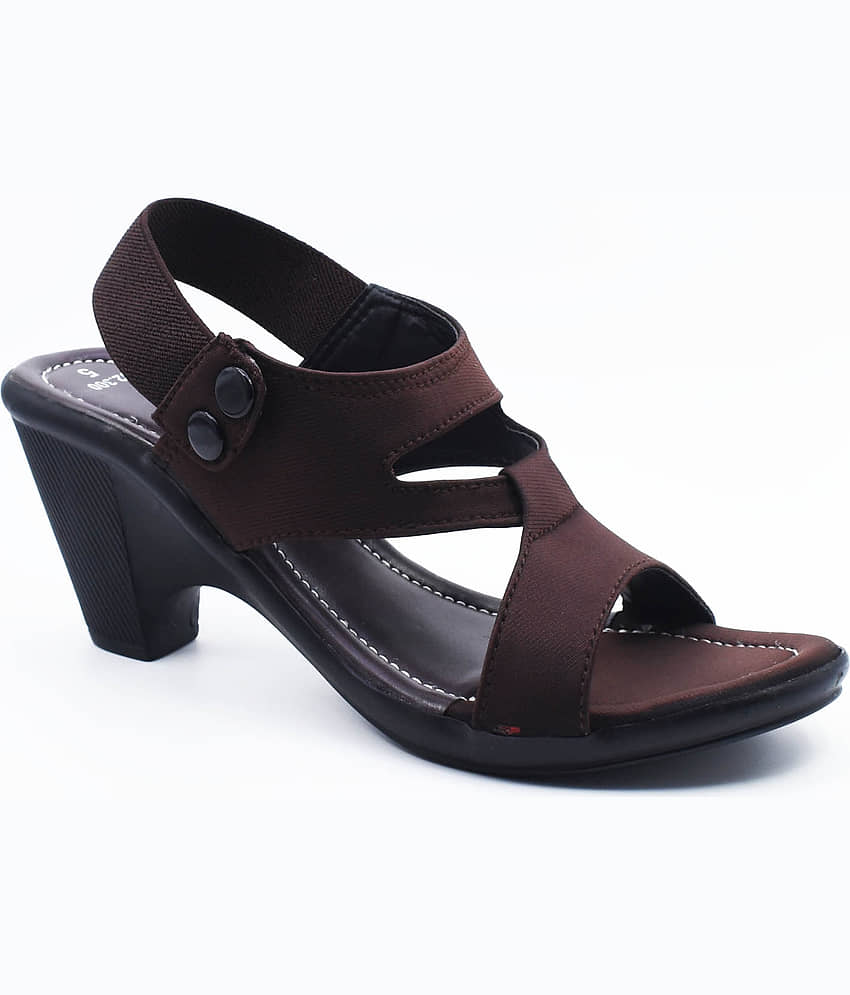 IndiForce Maroon Women's Sandal Heels - Heels | Buy online on ZillyBuy