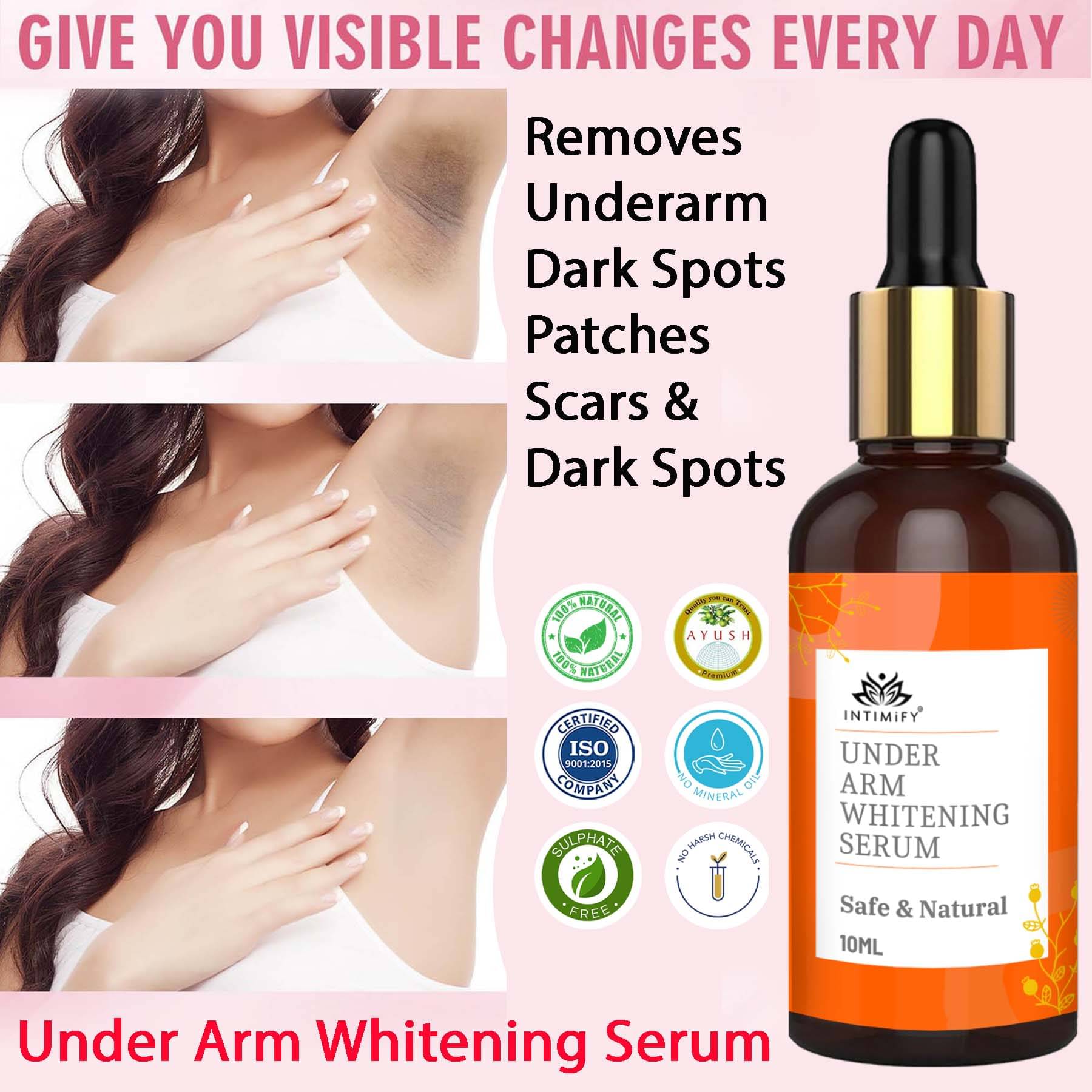     			Intimify Under Arm Whitening Serum Underarm Whitening Cream 10ml