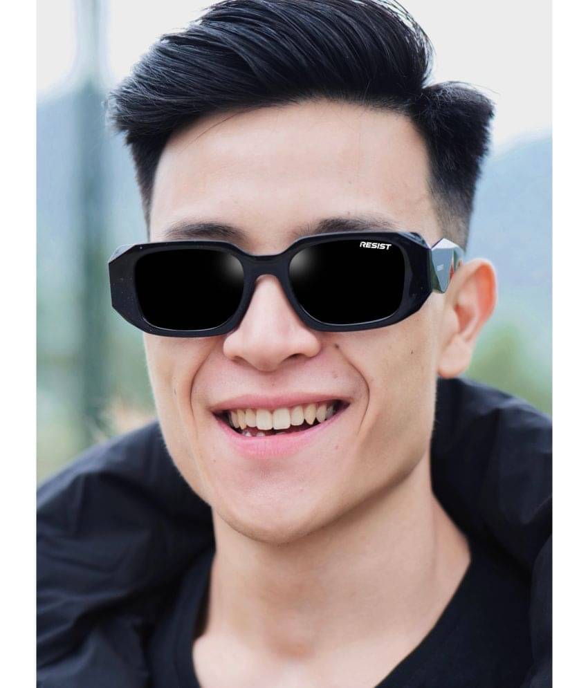 RESIST EYEWEAR Black Rectangular Sunglasses ( Pack of 1 ) RESIST EYEWEAR Black Rectangular Sunglasses ( Pack of 1 )