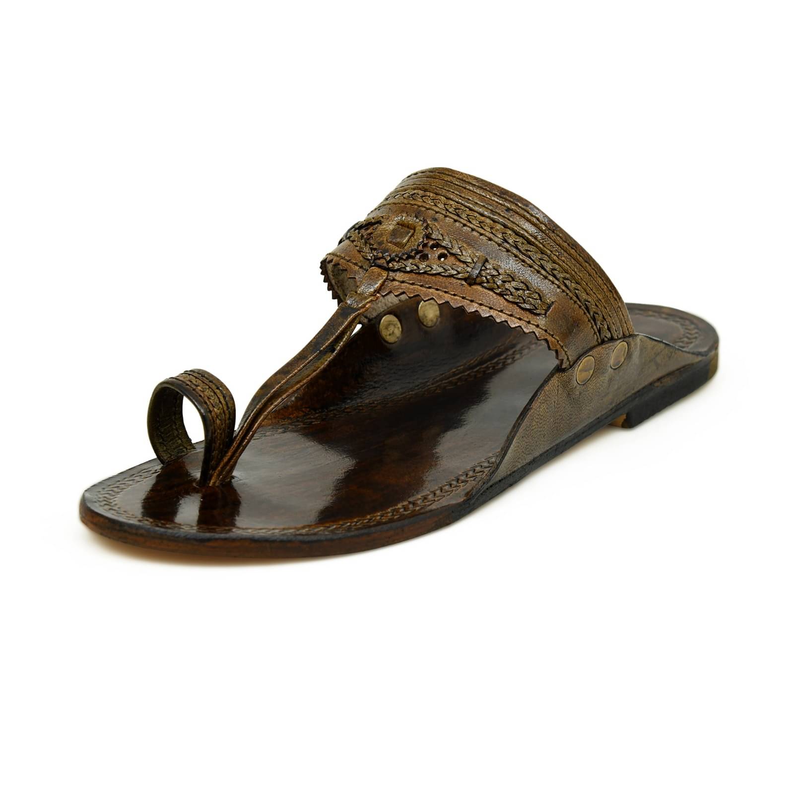     			STEPFOX Brown Men's Kolhapuris