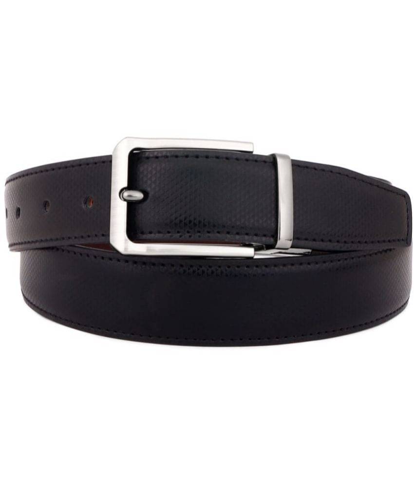     			SUNSHOPPING - Black Faux Leather Men's Formal Belt ( Pack of 1 )