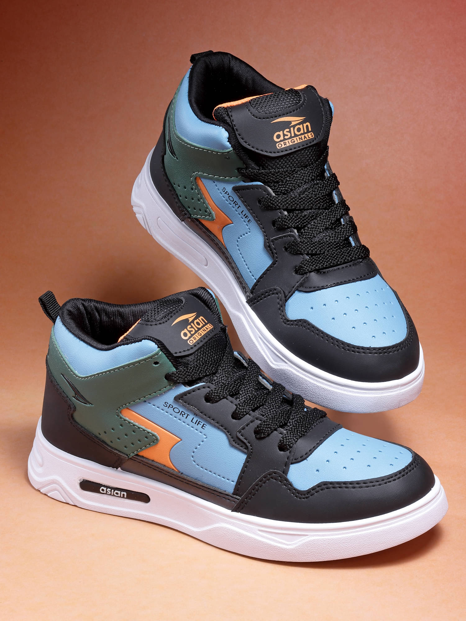     			ASIAN BOSTON-13 Black Men's Sneakers