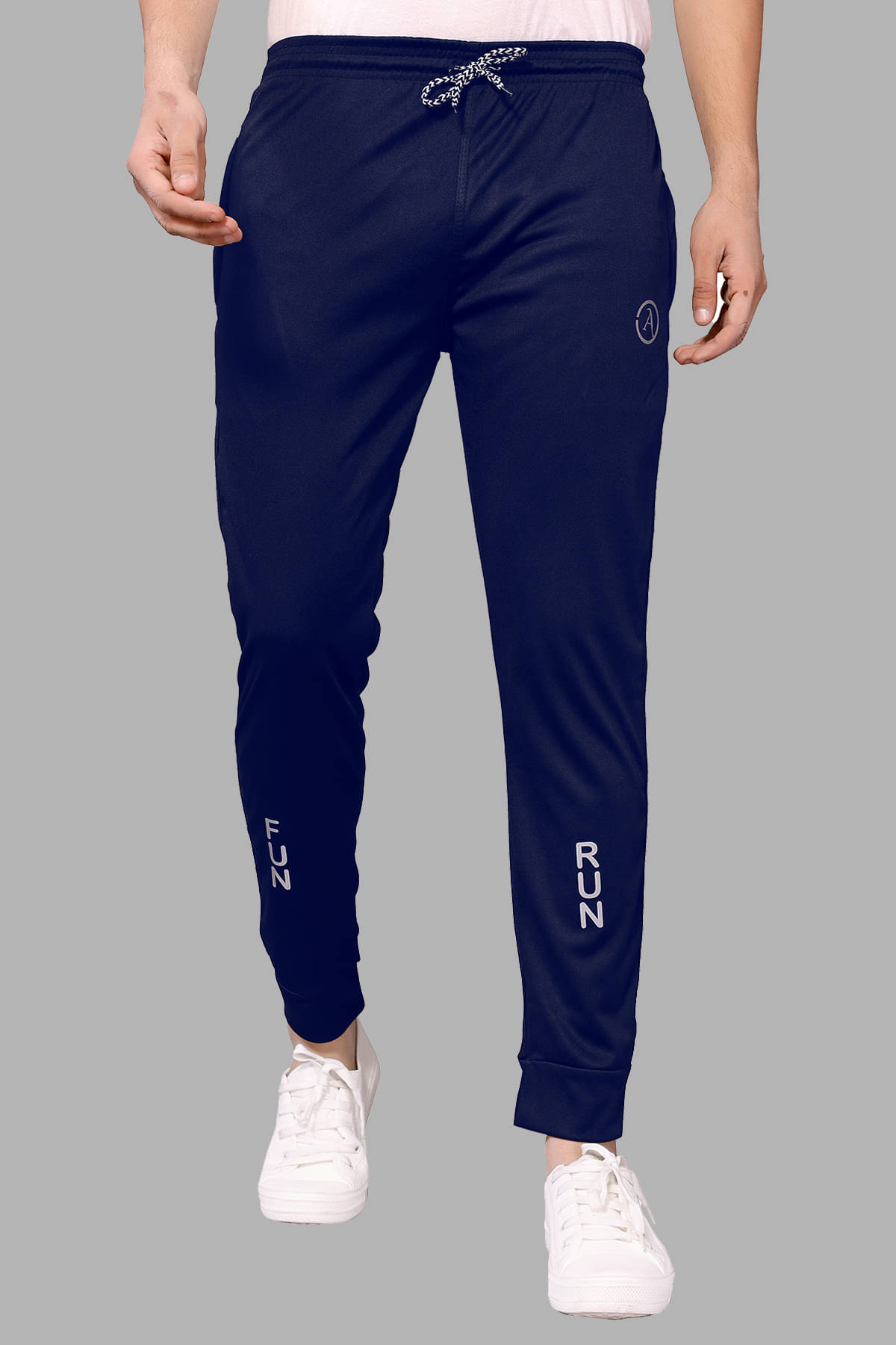     			Anand Navy Blue Lycra Men's Joggers ( Pack of 1 )