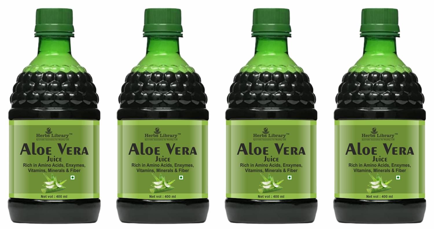     			Herbs Library  Aloe Vera  Vegetable Juice 400 ml Pack of 4