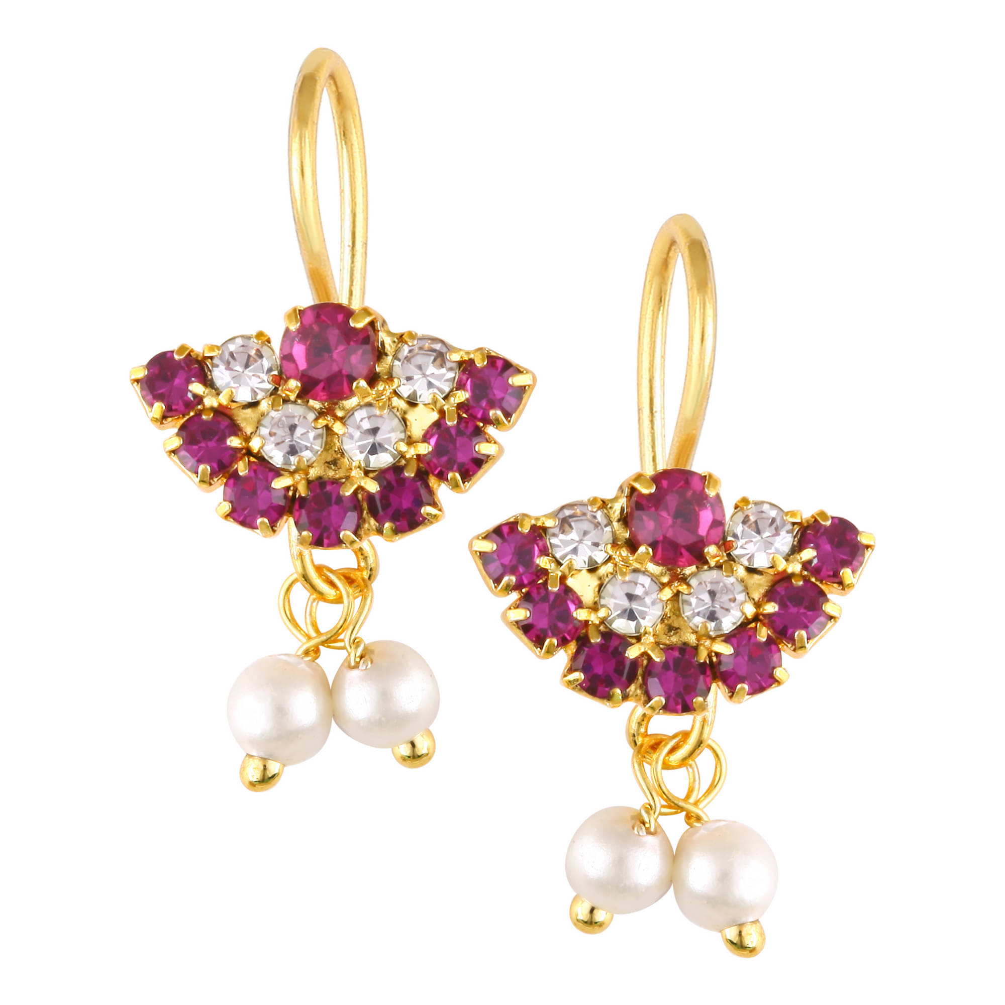     			VIVASTRI Pink Stud Earrings ( Pack of 1 )