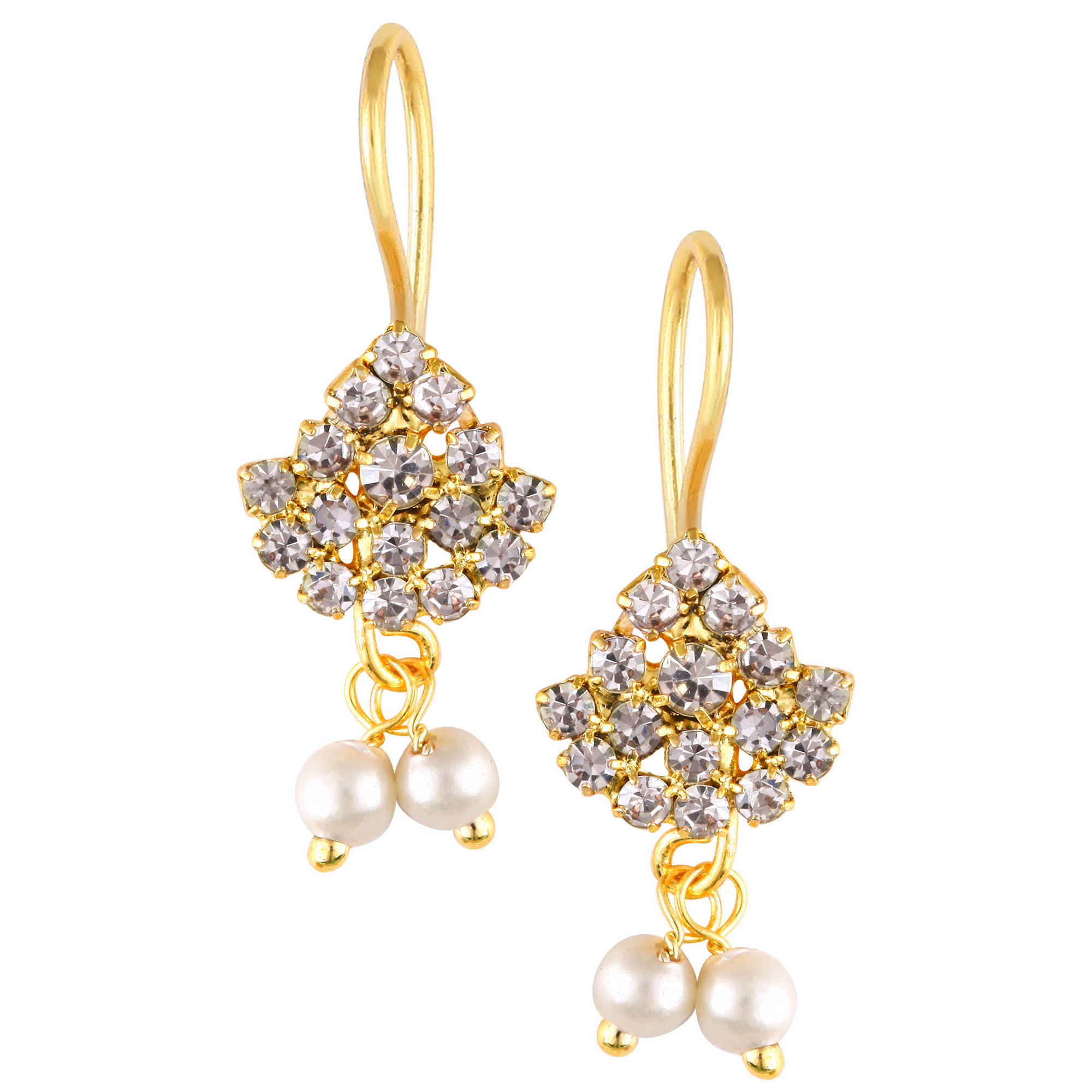     			VIVASTRI White Stud Earrings ( Pack of 1 )