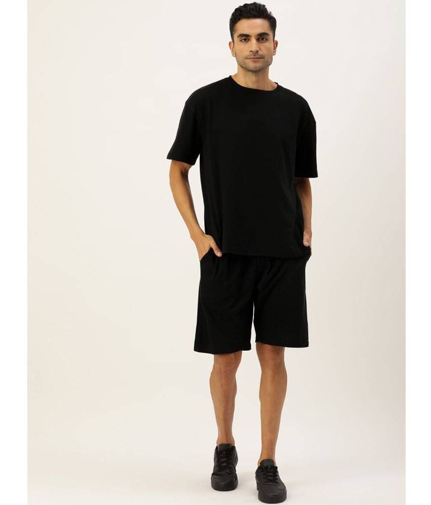     			Bene Kleed Men's T-shirt With Shorts Co-Ords Set ( Pack of 1 , Black )