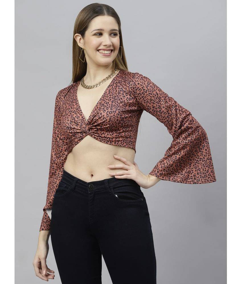     			Flamboyant Women's Rayon Regular Top ( Brown )
