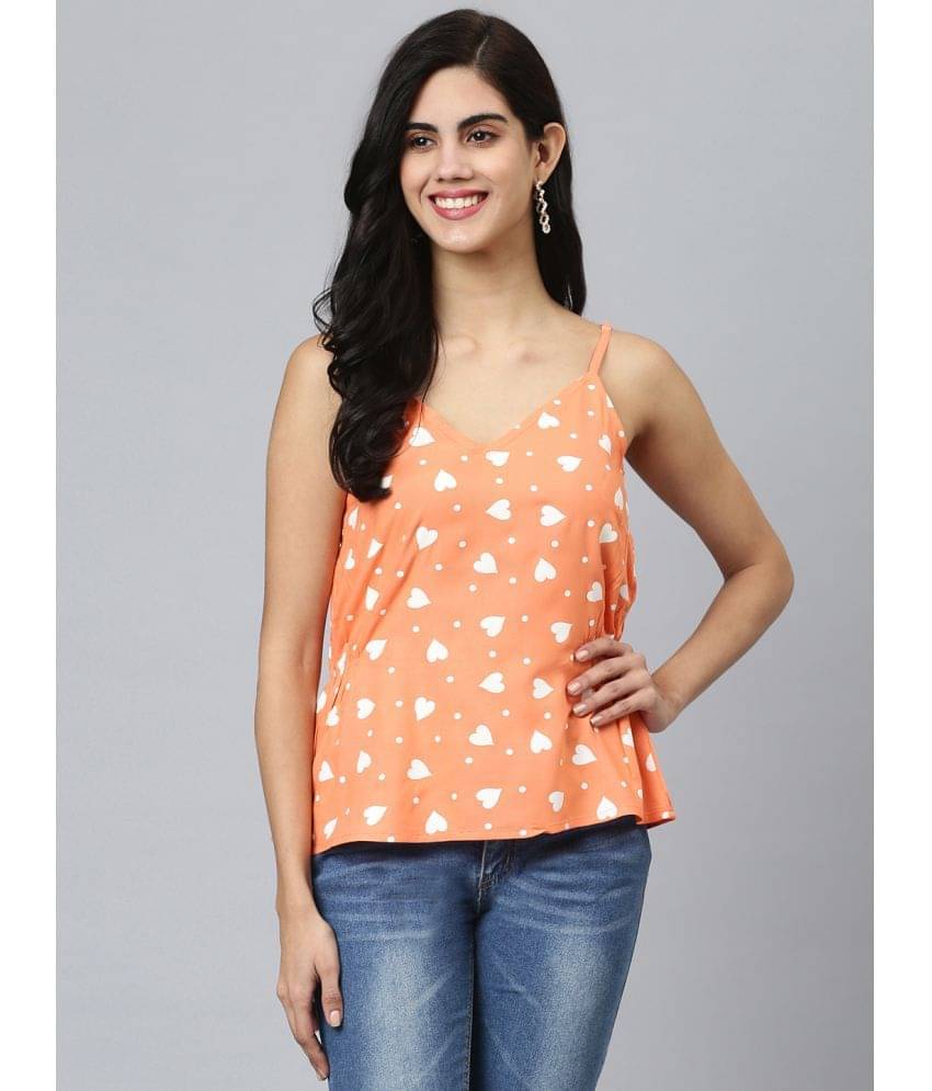     			Flamboyant Women's Rayon Regular Top ( Orange )