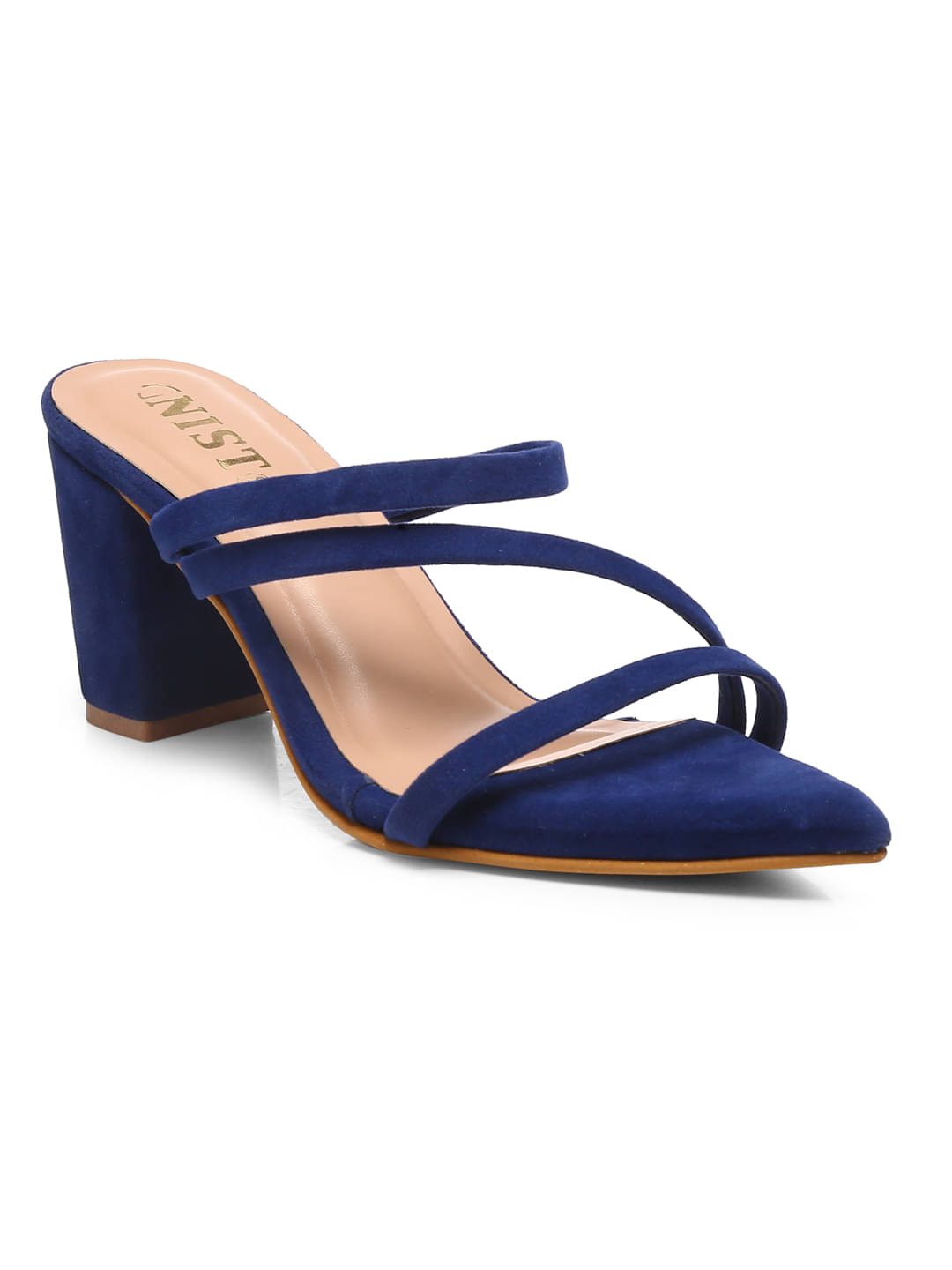     			Gnist Navy Women's Slip On Heels