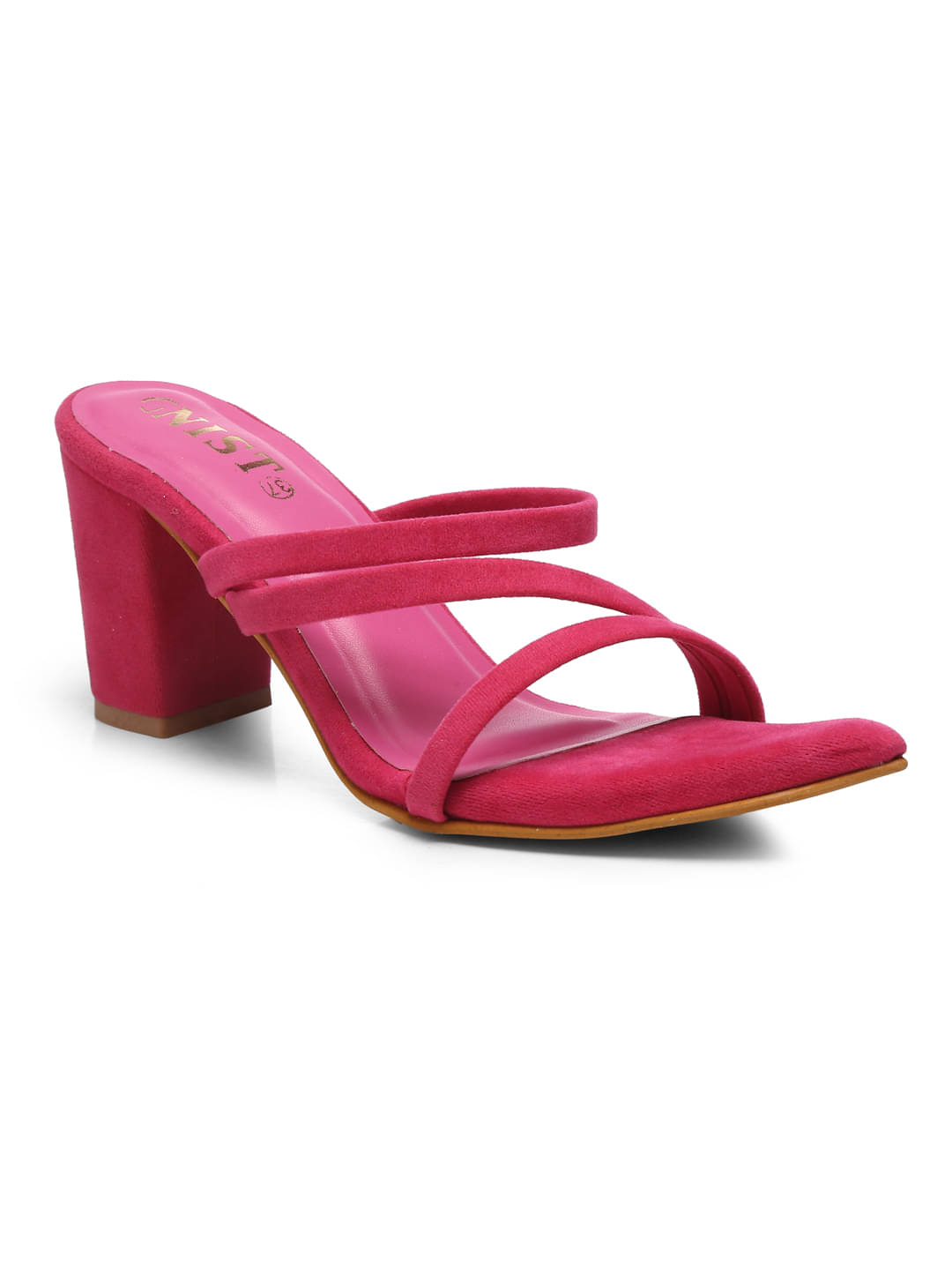     			Gnist Pink Women's Slip On Heels