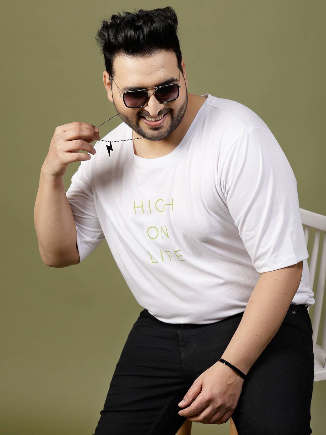 Rigo Pack of 1 Cotton Oversized Fit Men's T-Shirt ( White )     			Rigo Pack of 1 Cotton Oversized Fit Men's T-Shirt ( White )